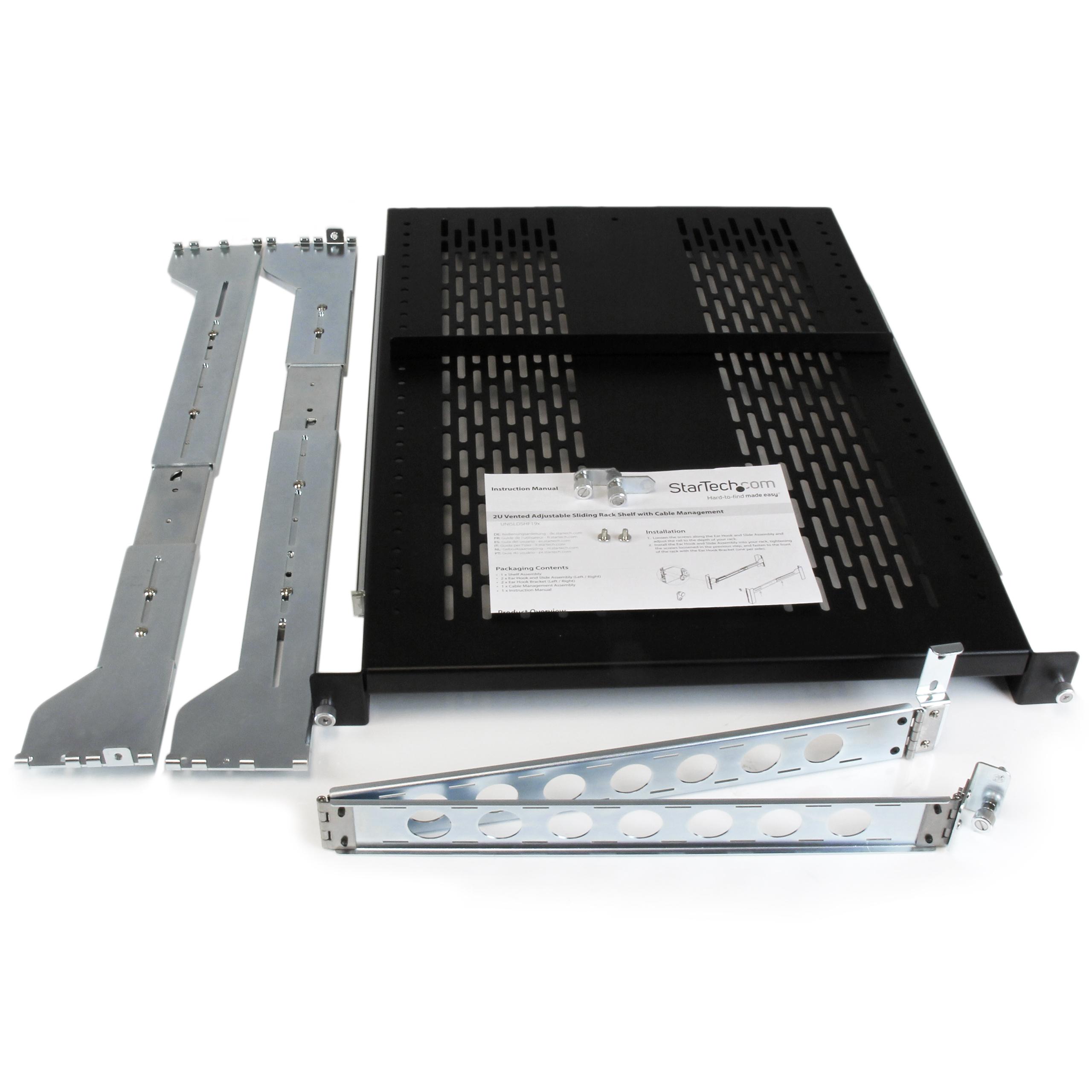 2U Vented Sliding Server Rack Shelf w Amazon.co.uk