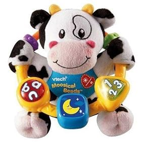 Vtech Baby Little Friendlies Moosical Beads - Peluche Mucca Musicale Con Luci E Melodie, 2+ Anni