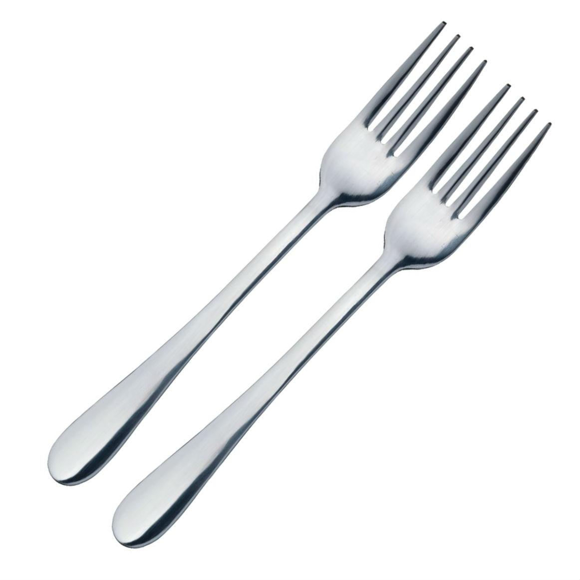 MasterClass Stainless Steel Dinner Forks 20 cm (Set of 2), Silver