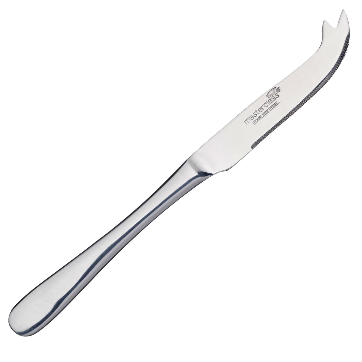 KitchenCraft MasterClass Serrated Cheese Knife, Stainless Steel, 21.5
