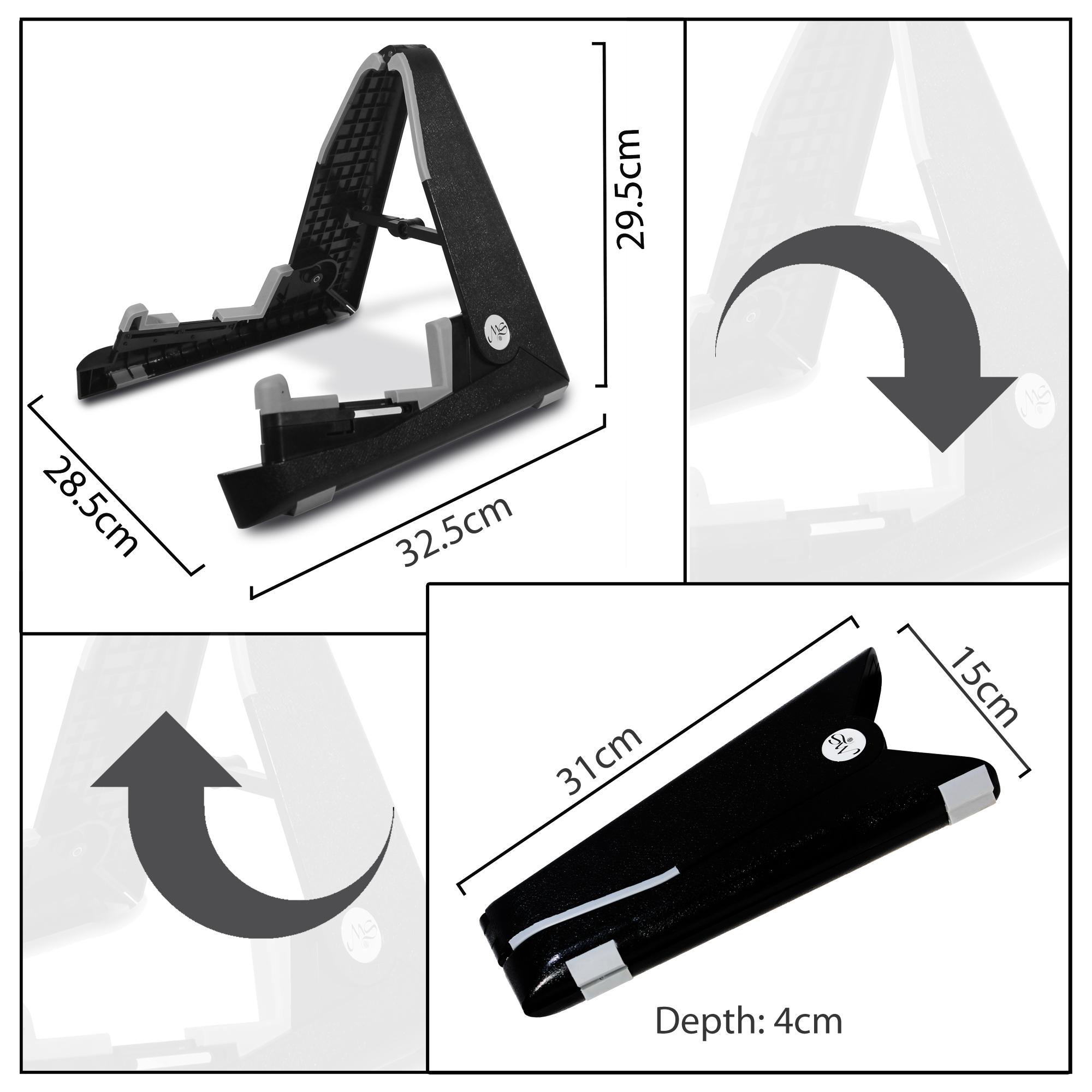 Martin Smith AGS02 Portable Folding Guitar Stand for Classical, Acoustic and Electric Guitars