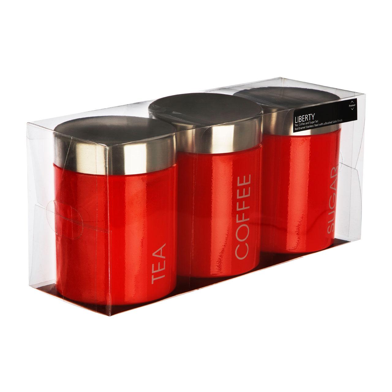 Premier Housewares Liberty Tea, Coffee and Sugar Canisters Set of 3
