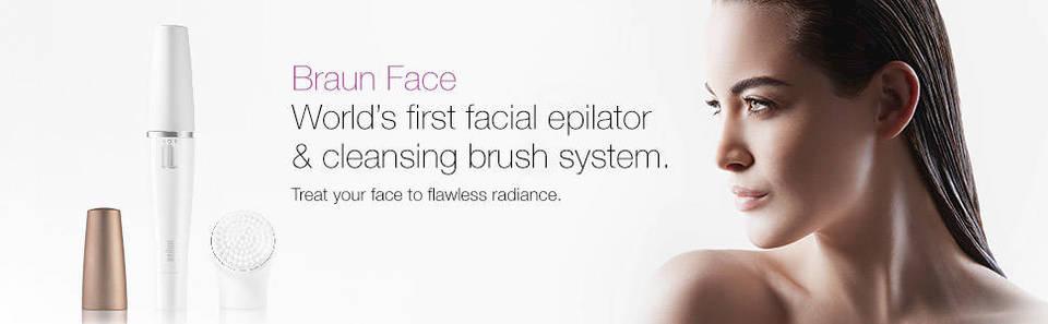 Braun Face 810 facial epilator and cleansing brush
