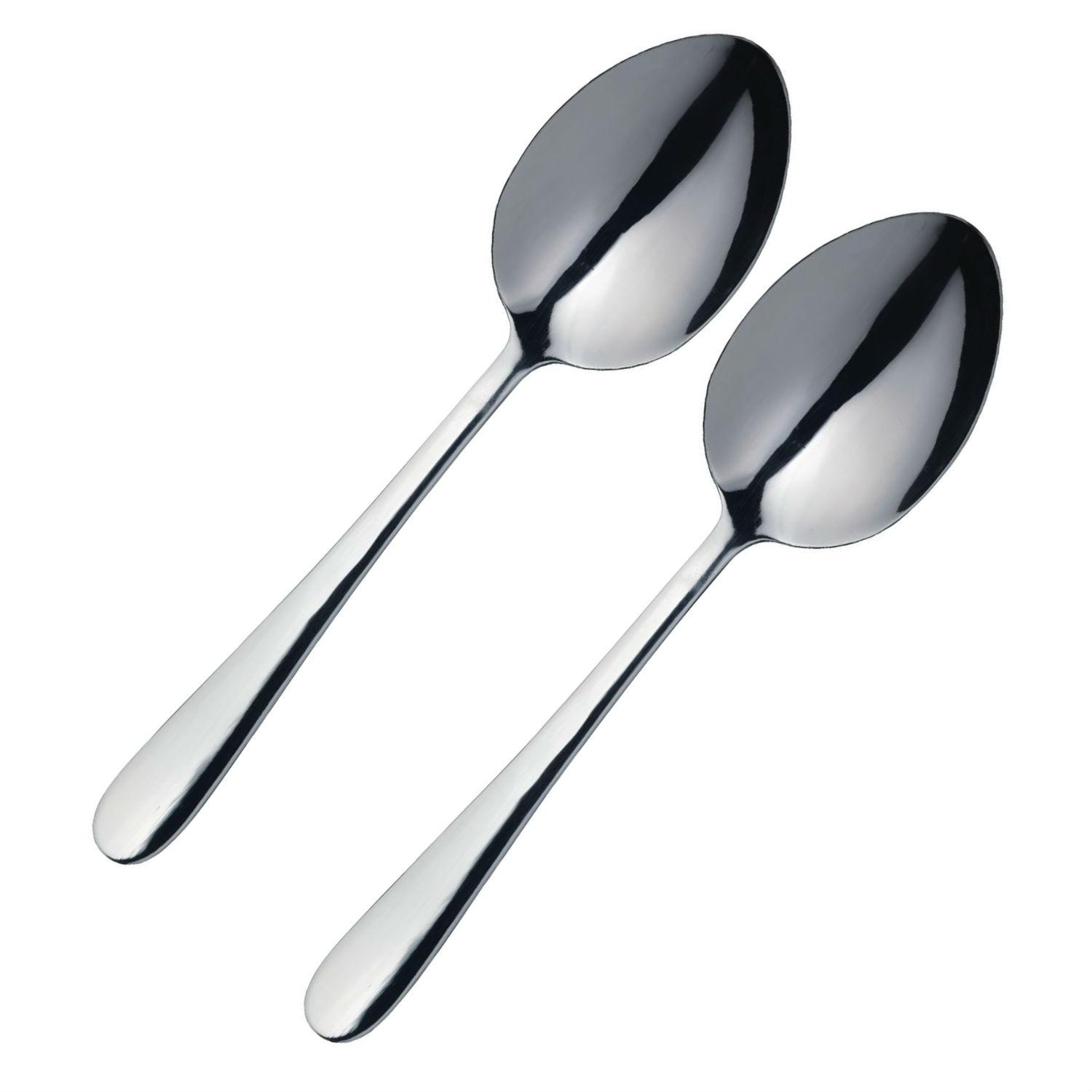 Kitchen Craft "Master Class" Stainless Steel Serving Spoon, Silver, 2