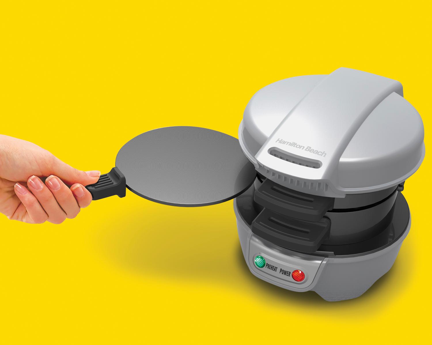 Hamilton Beach Electric Breakfast Sandwich Maker Silver Amazon.co.uk