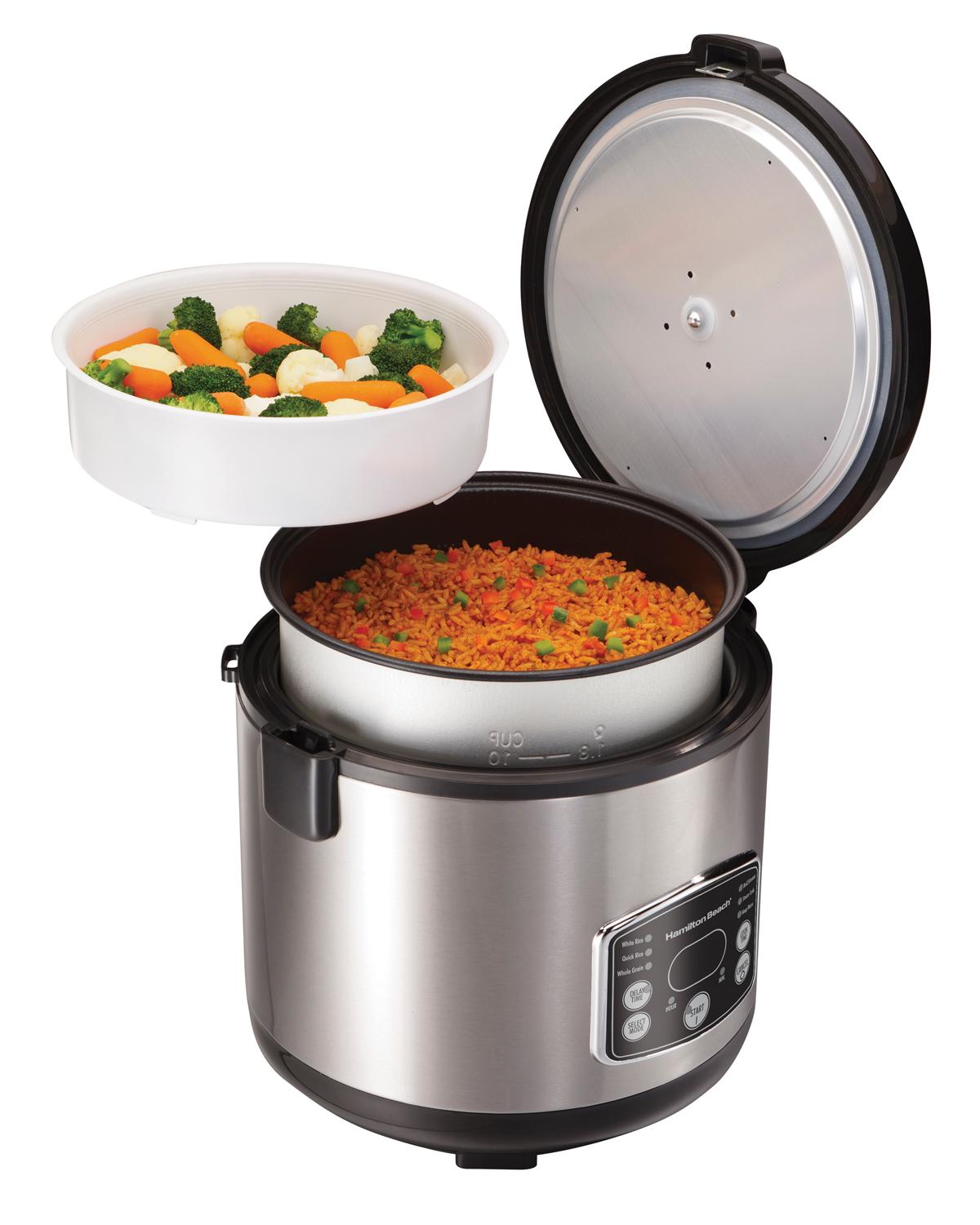 Hamilton Beach Digital Rice Cooker and Food Steamer, 4.75 Litre Amazon