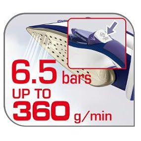 6.5 bars, up to 360 g/min
