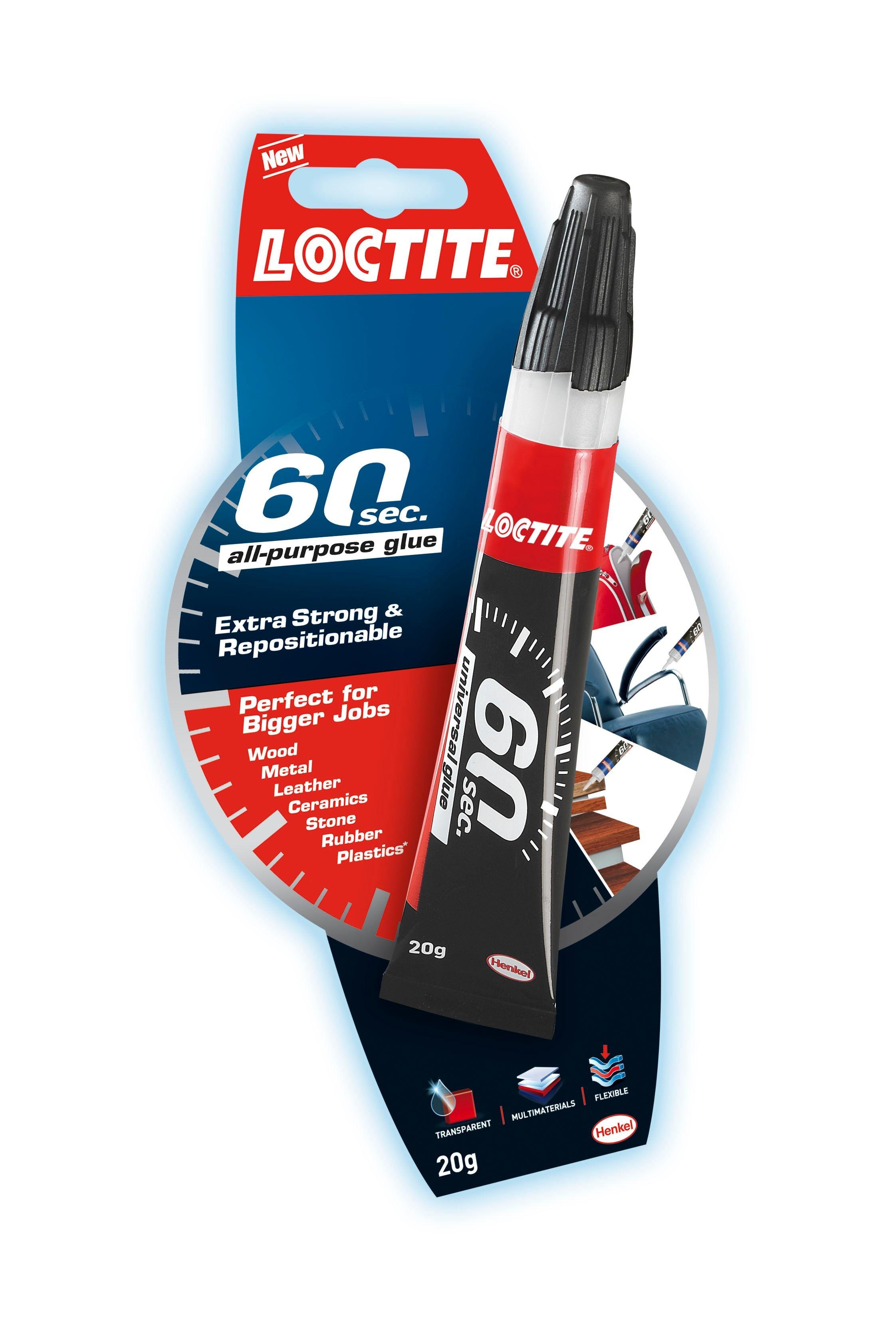 Loctite 60 Seconds Universal Glue/Fast and Repositionable/Ideal for