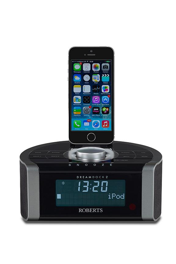 Roberts DreamDock2 DAB/DAB+/FM RDS Digital Stereo Clock Radio with Dock
