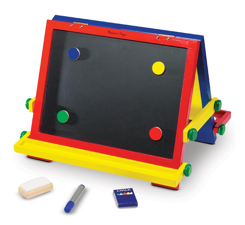 Melissa & Doug Wooden Tabletop Art Easel DryErase Board and