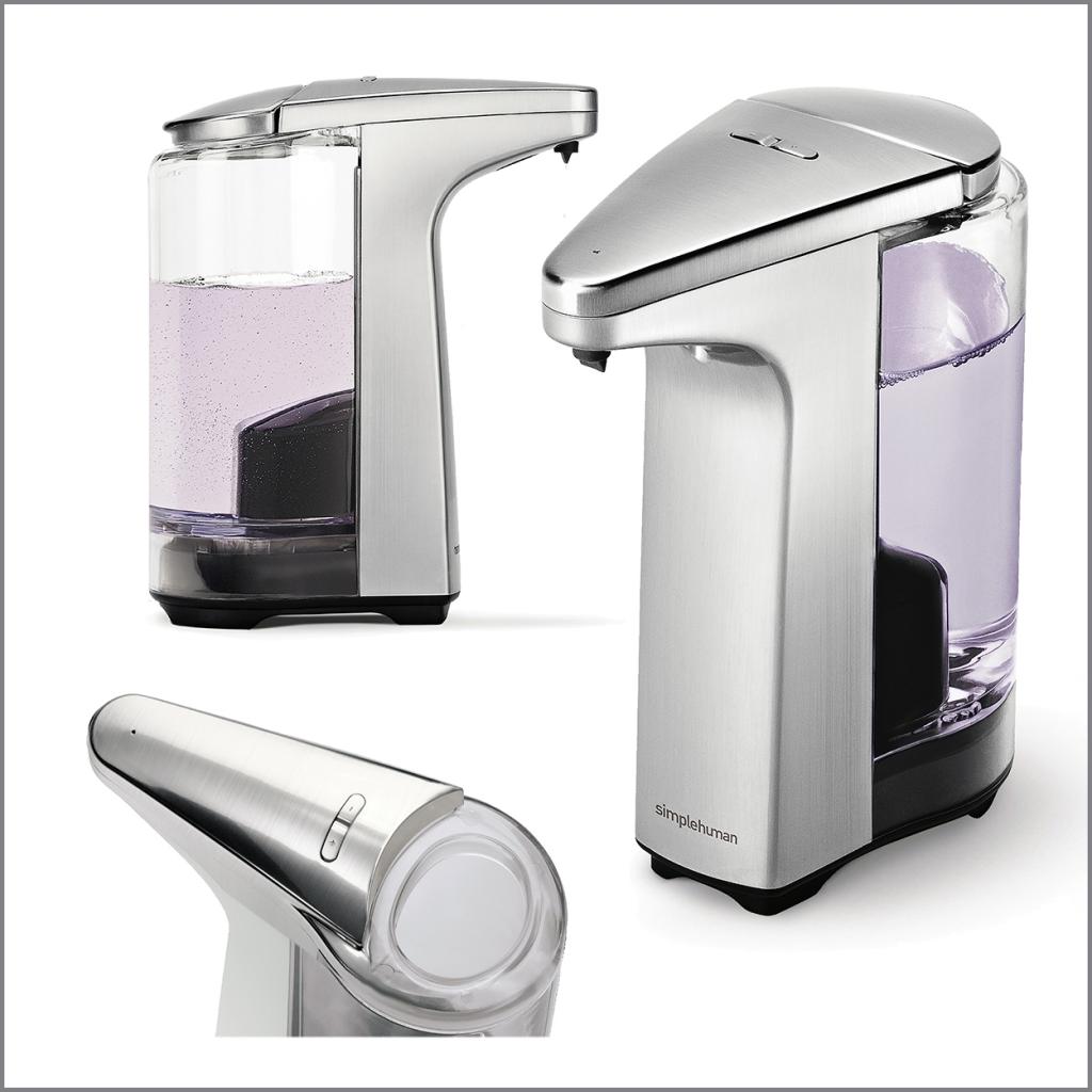 simplehuman Compact Sensor Pump with Soap Sample, 237 ml White