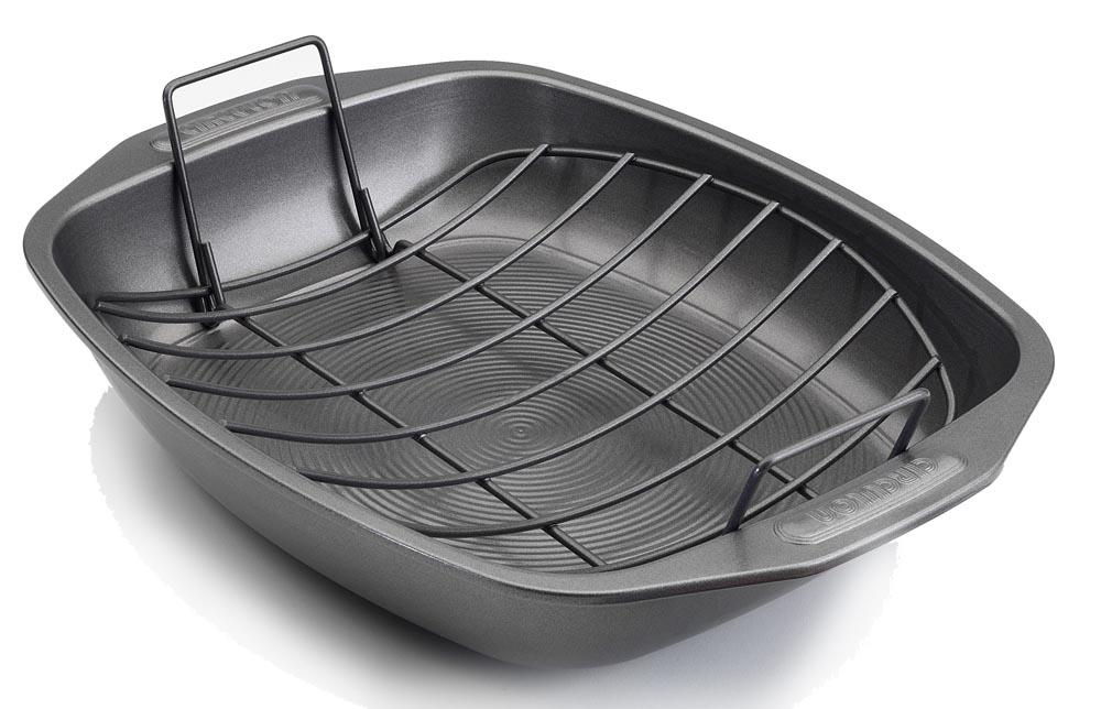 Circulon Bakeware Steel 33x30 cm Oven Roaster with Rack Black Amazon