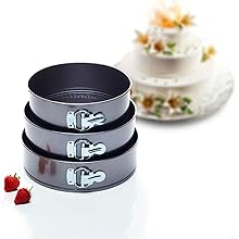 Set of 3 christmas cake round storage tins with traditional biscuit KitchenCraft Cake Tins with Non Stick Coating, Set of 3 : Amazon.co.uk