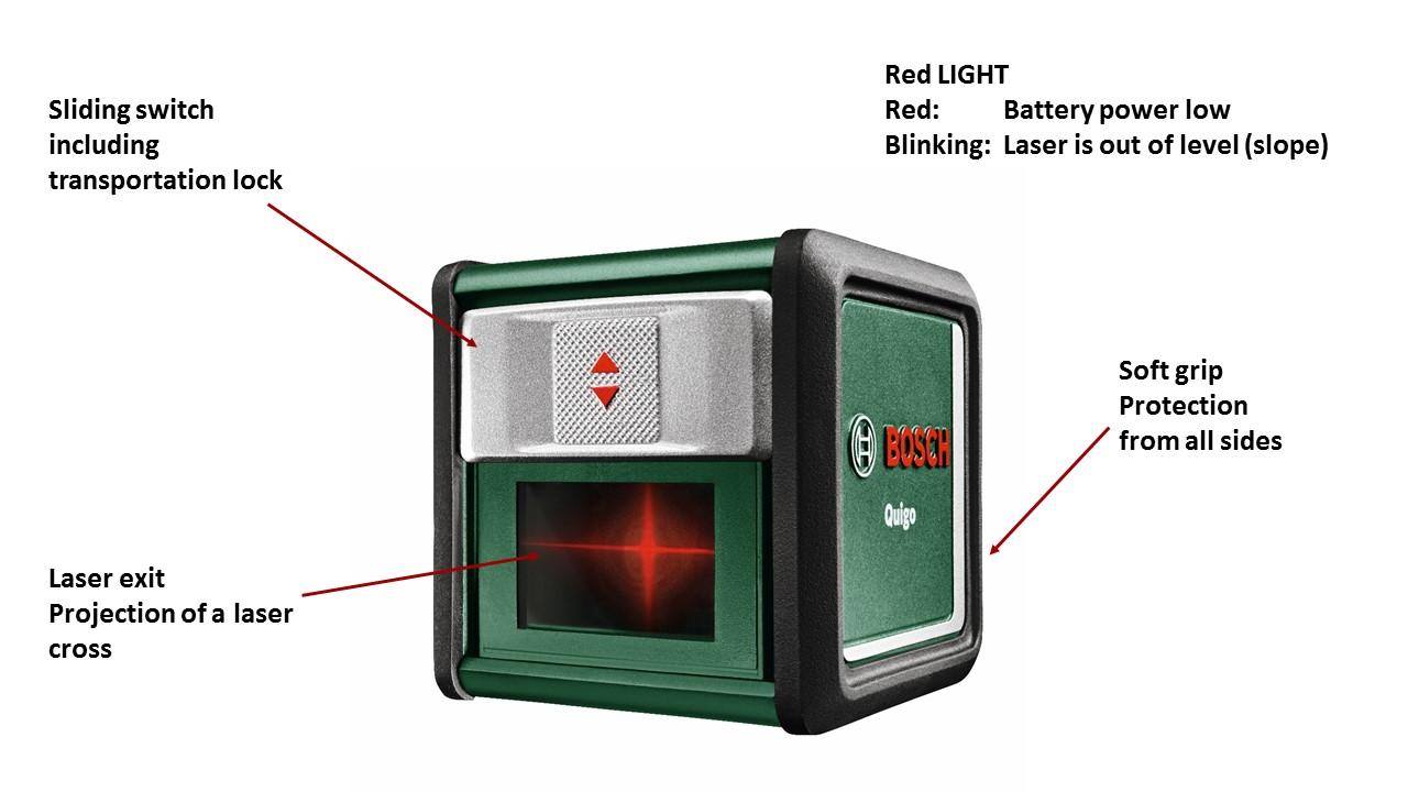 Bosch Quigo Cross Line Laser Level Amazon.co.uk DIY & Tools