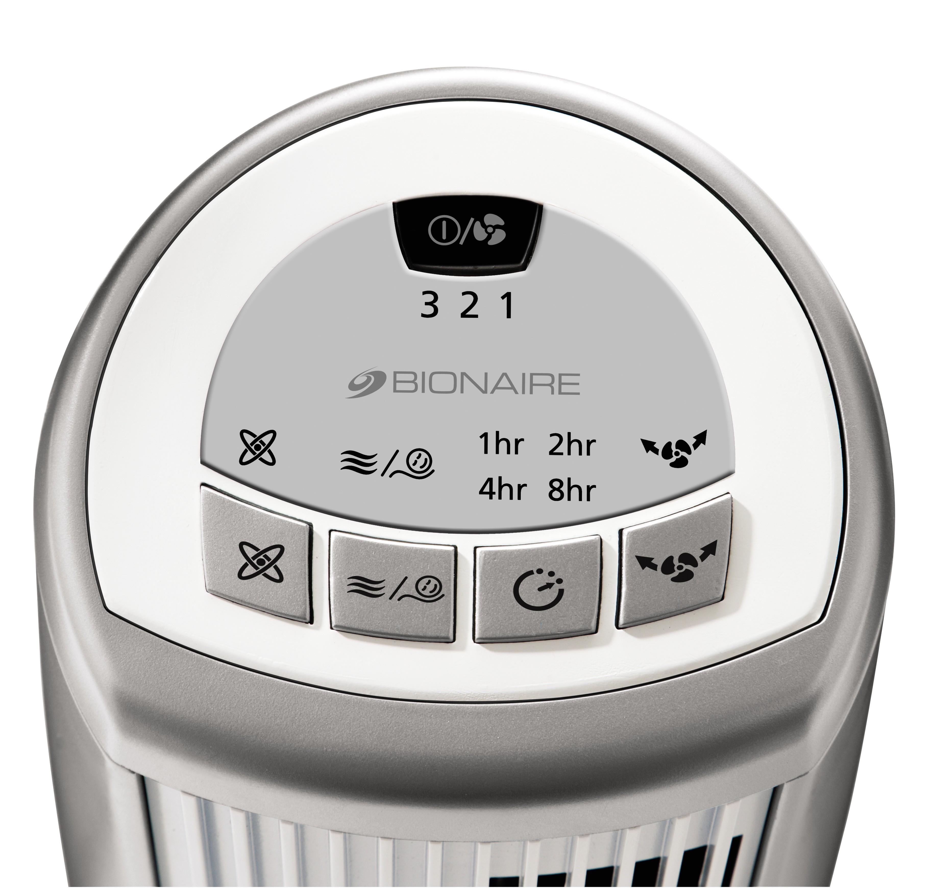 Bionaire Mini Tower Fan in White and Silver BMT014DIUK Amazon.co