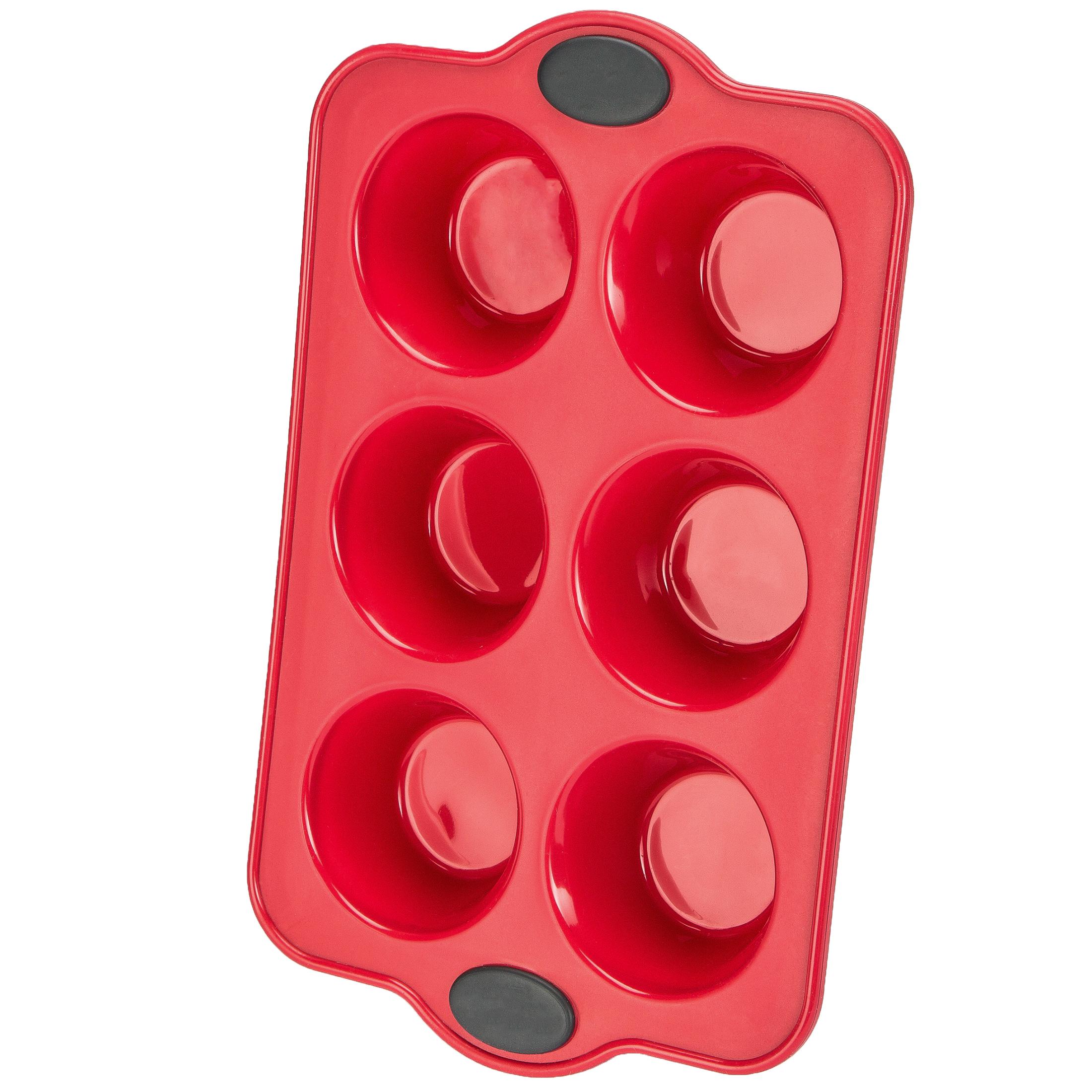 Levivo 6muffin baking tray, silicone baking tin for 6 muffins/cupcakes