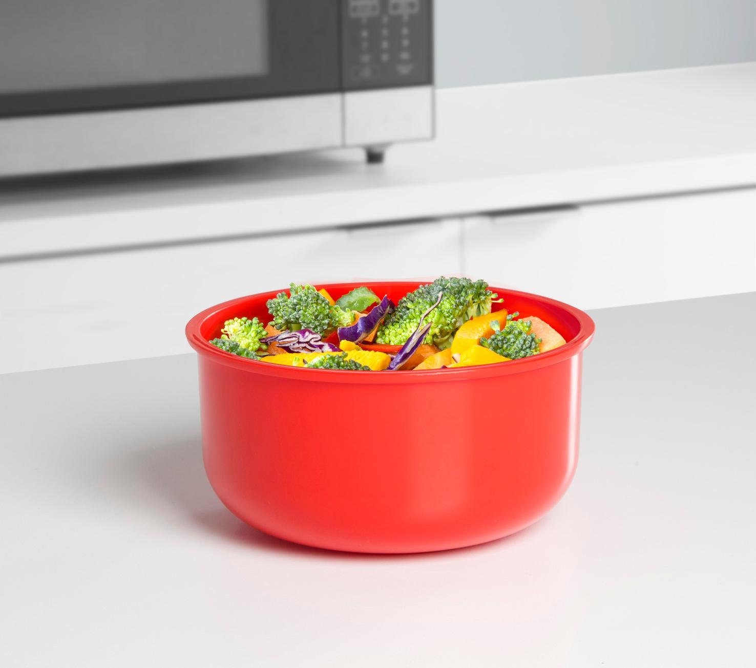 Sistema Microwave Round Container, 915 ml Red/Clear Amazon.co.uk