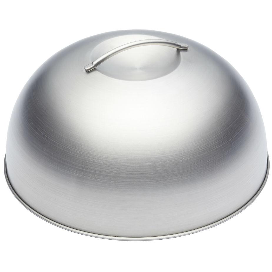 KitchenCraft MasterClass Melting Dome and Burger Cover, Stainless Steel, Silver, 22.5 x 12 x 16