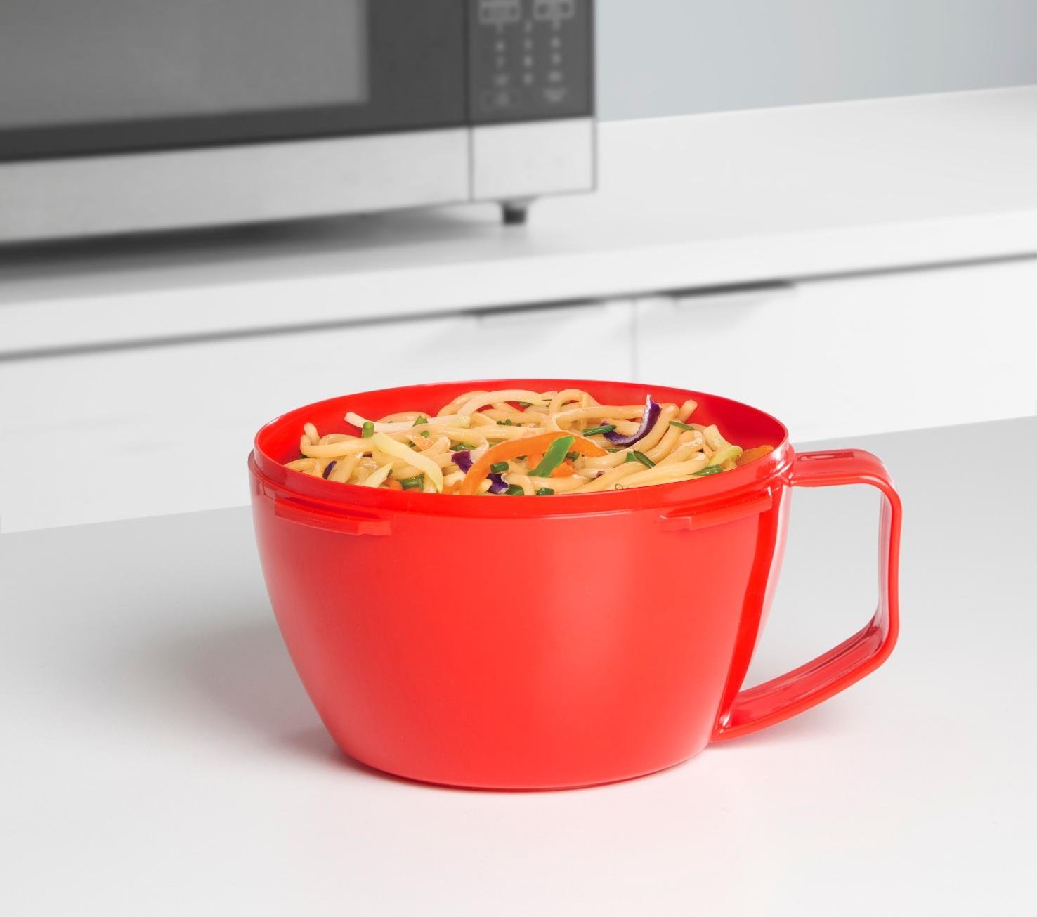 Sistema Microwave Noodle Bowl, 940 ml Red Amazon.co.uk Kitchen & Home