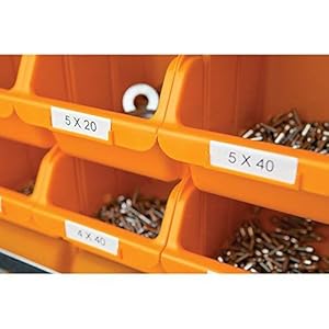 DYMO Rhino Vinyl Industrial Labels, 19 mm x 5.5 m Roll, Black Print on White, Self-Adhesive ...