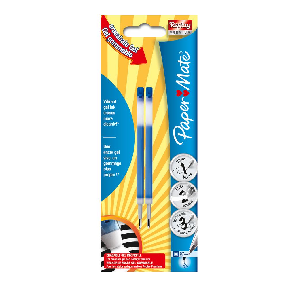Paper Mate Replay Premium Erasable Gel Pen Refills, Medium 0.7 mm Tip ...