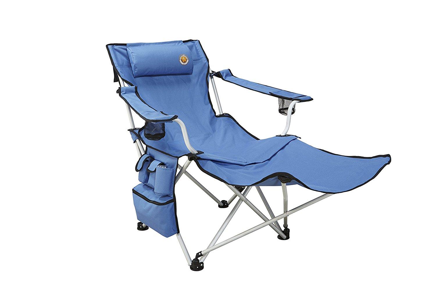 GRAND CANYON Giga folding camping chair with footrest, aluminium