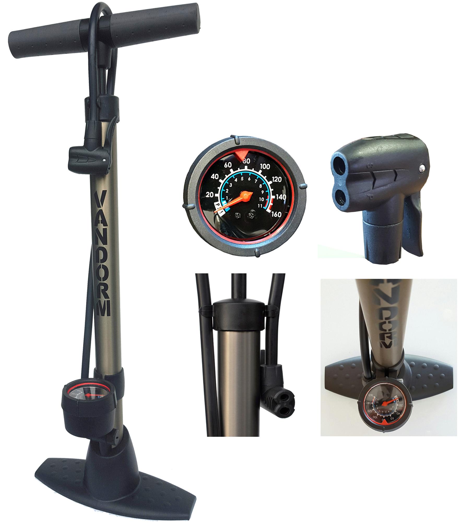 Vandorm Legend VII Track Pump Bicycle Cycle Alloy Floor Track Tyre