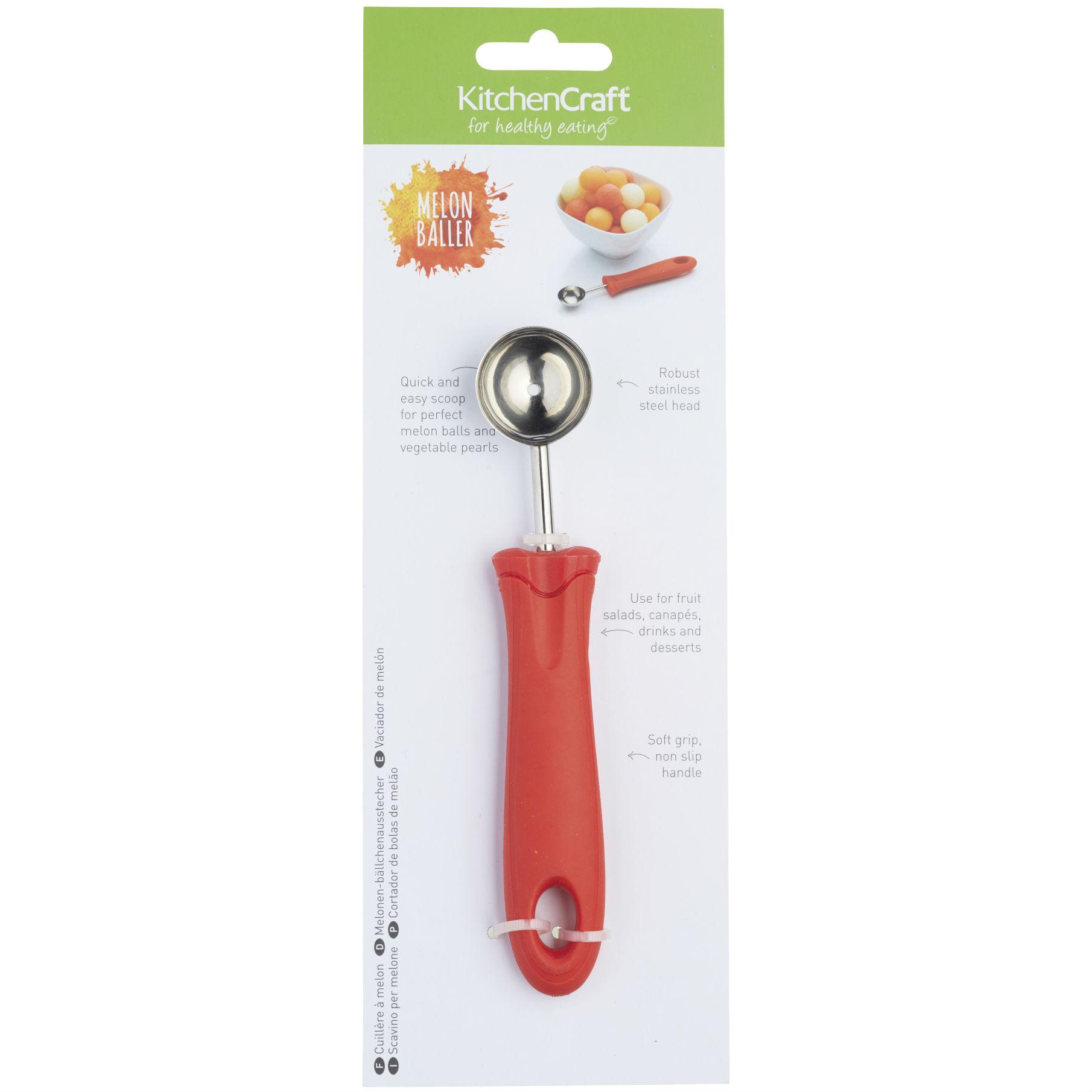 KitchenCraft Healthy Eating SoftGrip Melon Baller Scoop & Fruit Scoop