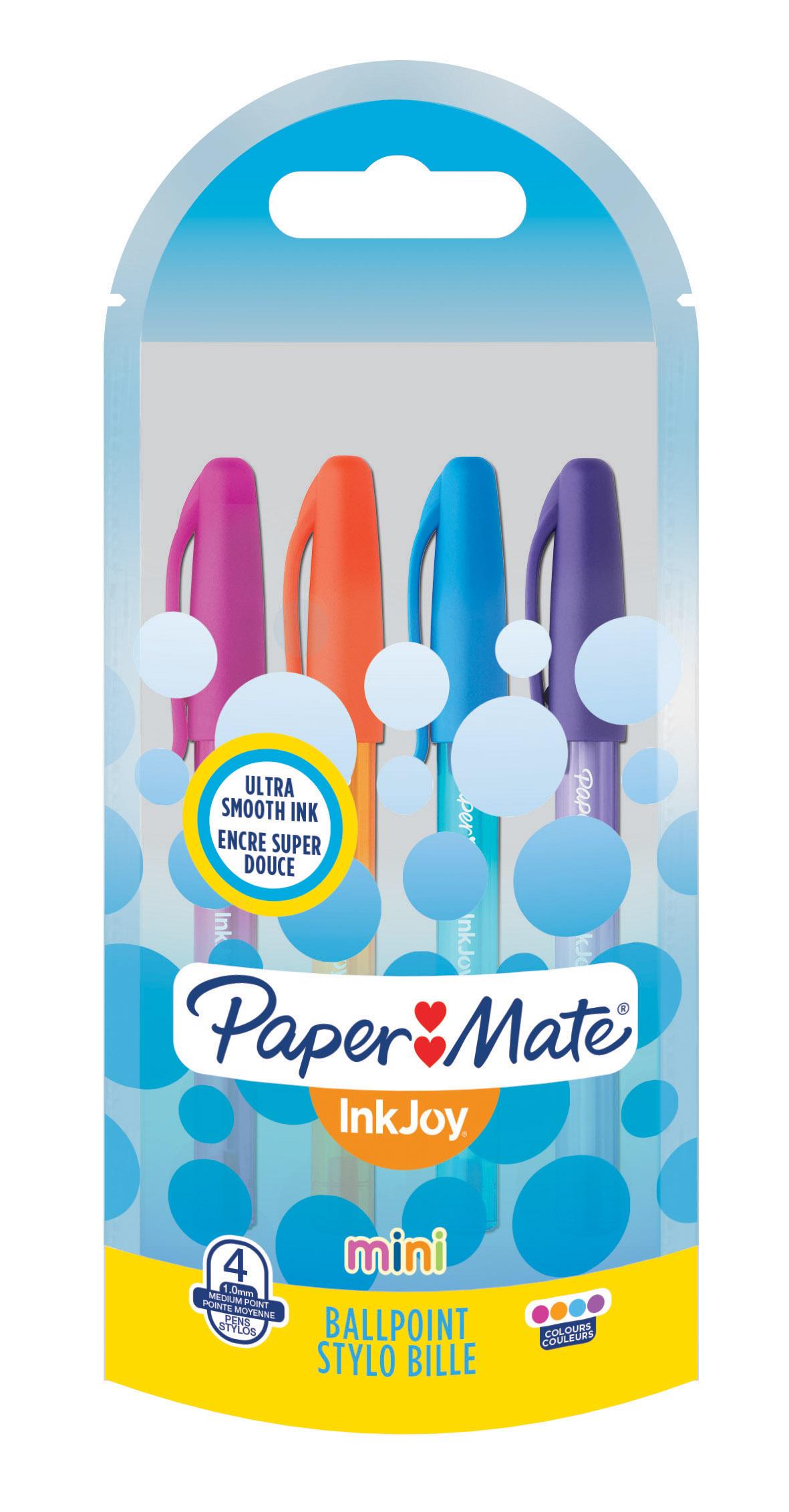 Papermate InkJoy 100 Mini CAP 1.0 mm Medium Tip Capped Ball Pen Assorted Fun Colours (Pack of