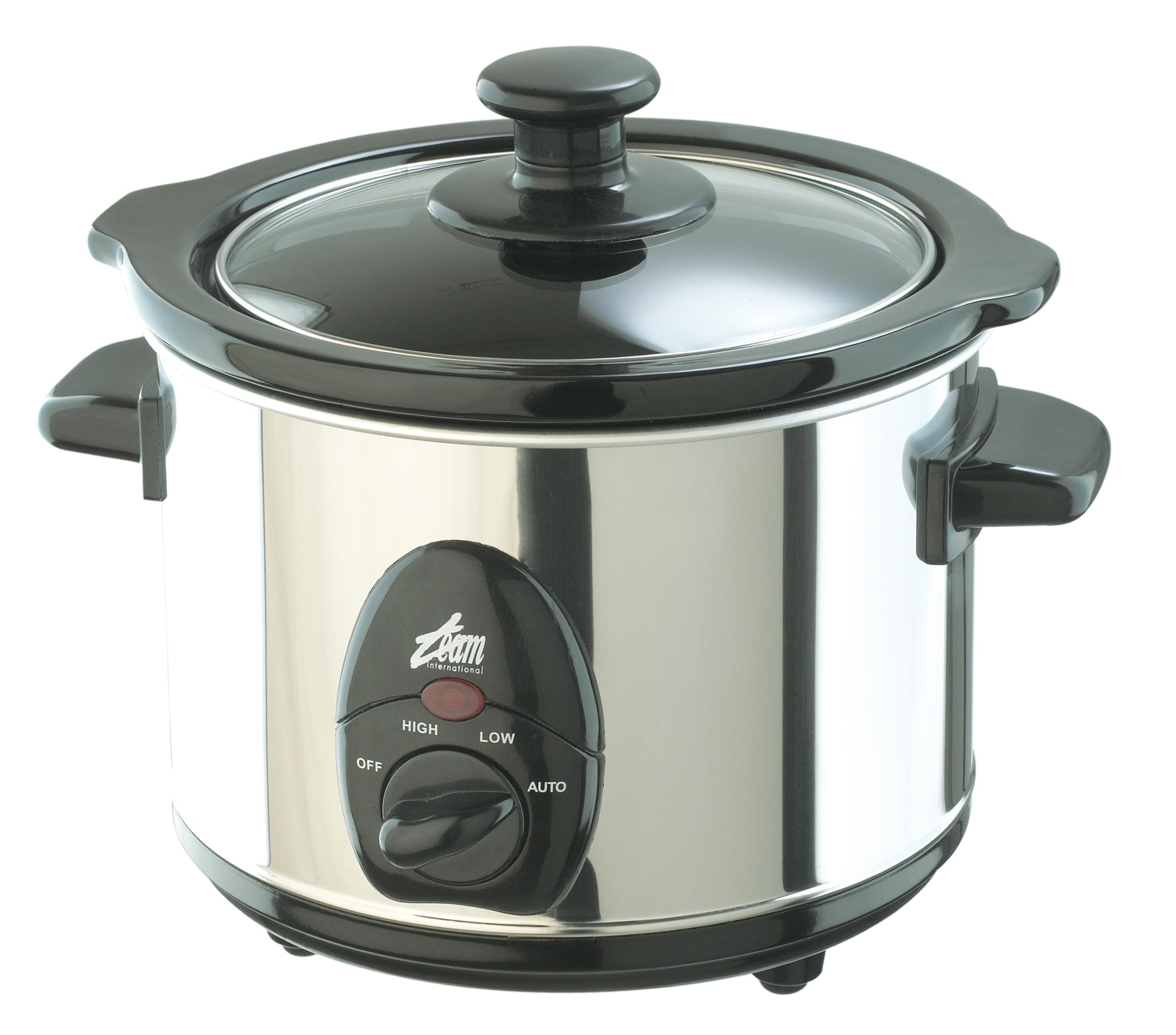 Team Sl5810M2 Slow Cooker, 1 Litre, Stainless Steel, 1 Years Wrranty
