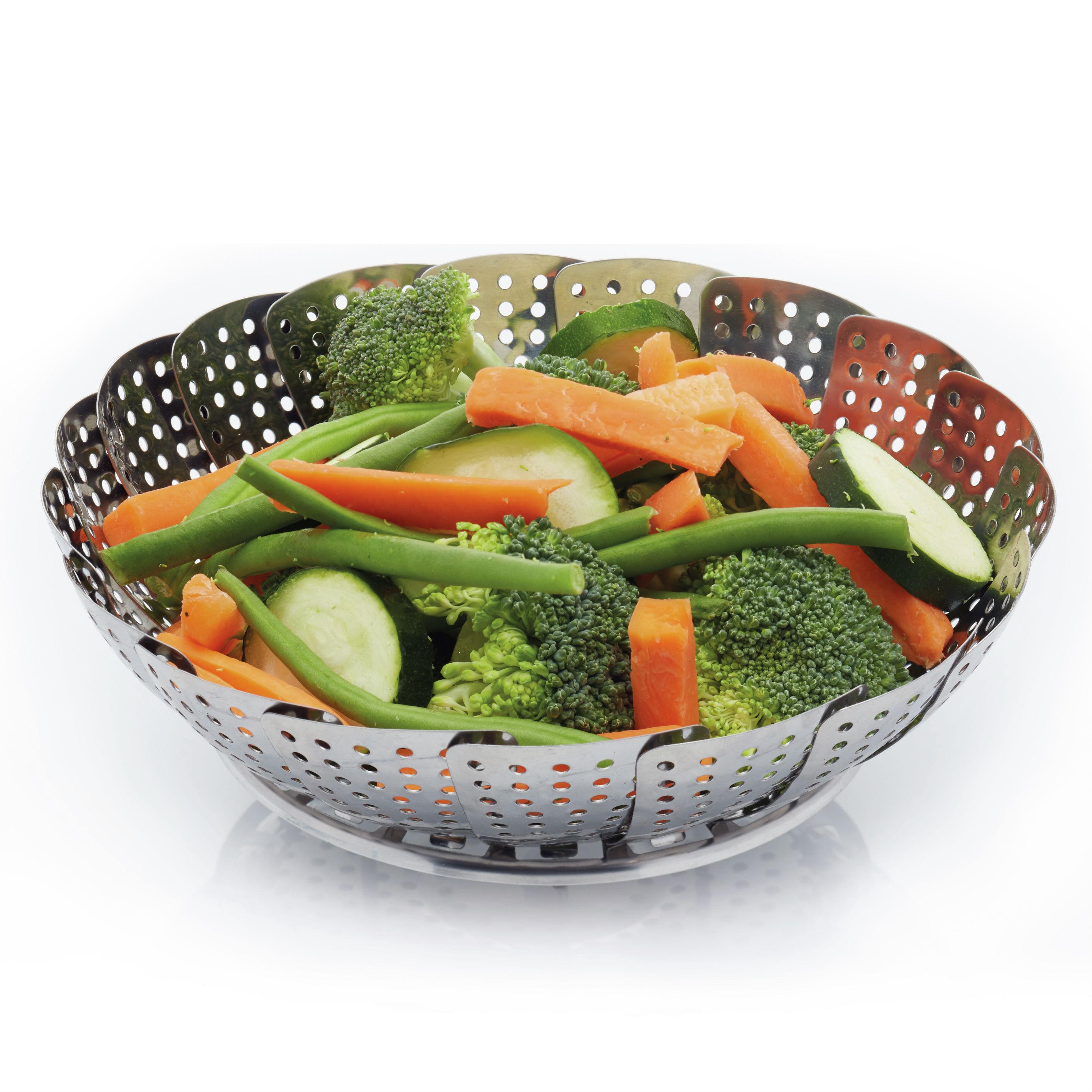 KitchenCraft Stainless Steel Collapsible Saucepan Steamer Basket for