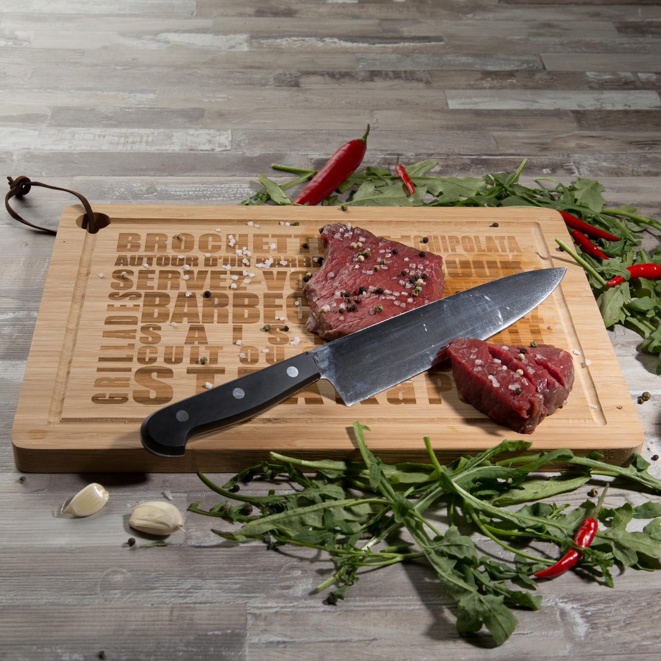 Levivo Large Chopping Board Made of Natural Bamboo Wood for Steak