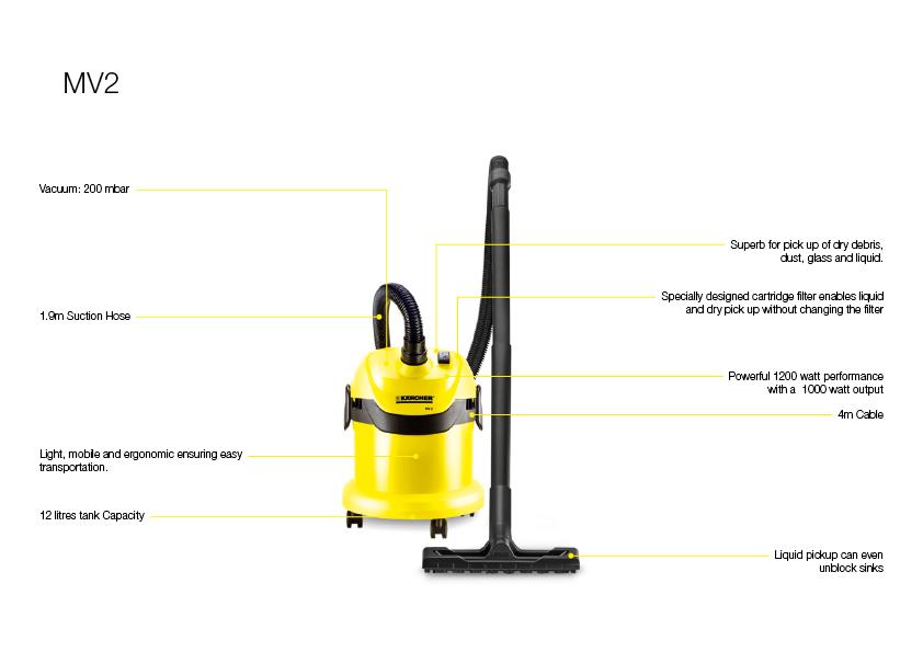 Kärcher WD2 Tough Vac Wet and Dry Vacuum Cleaner, Yellow Amazon.co.uk