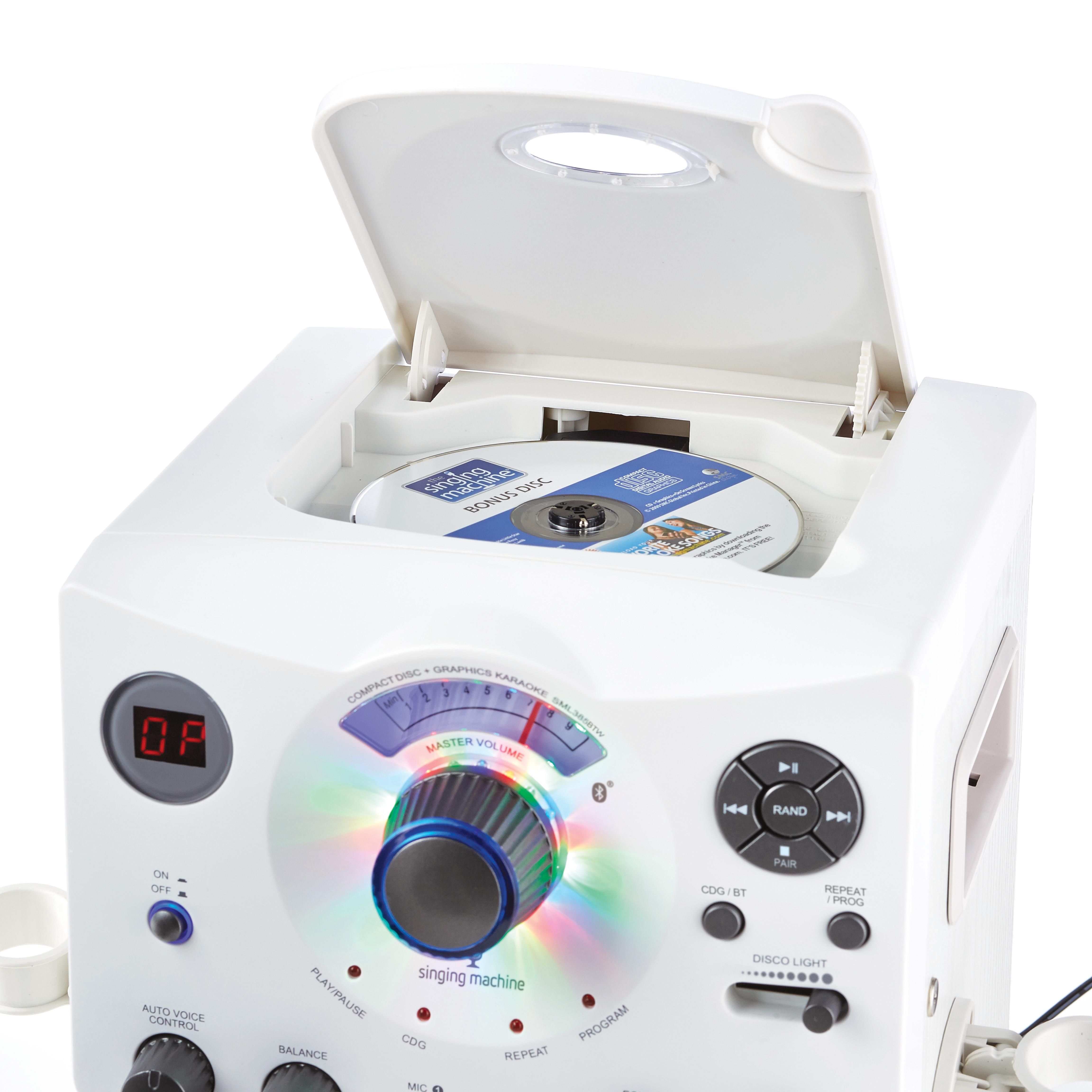 Singing Machine SML385 Karaoke Equipment with Bluetooth 1 Microphone