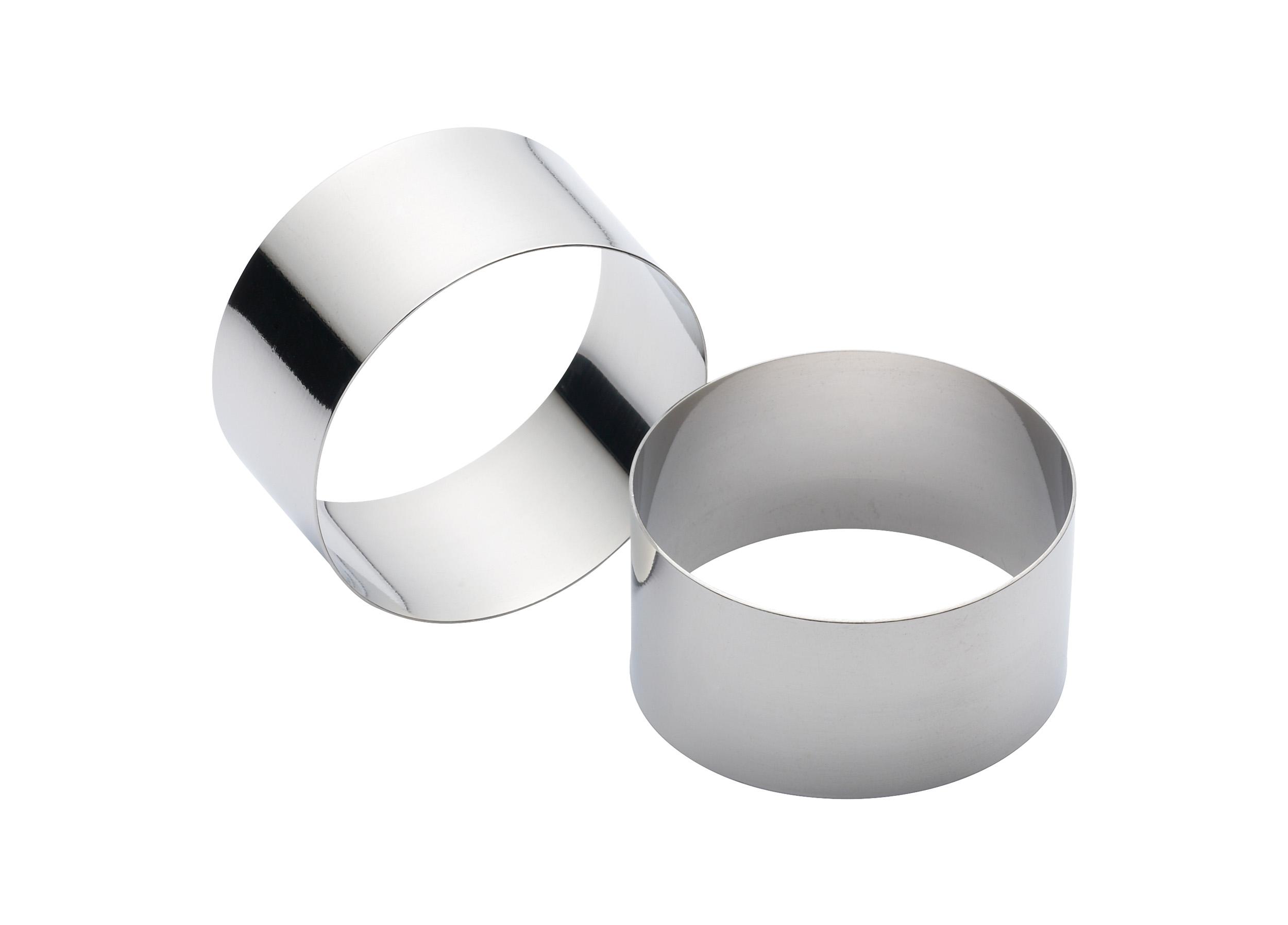 KitchenCraft Stainless Steel Cooking Rings, 7 x 3.5 cm (Set of 2