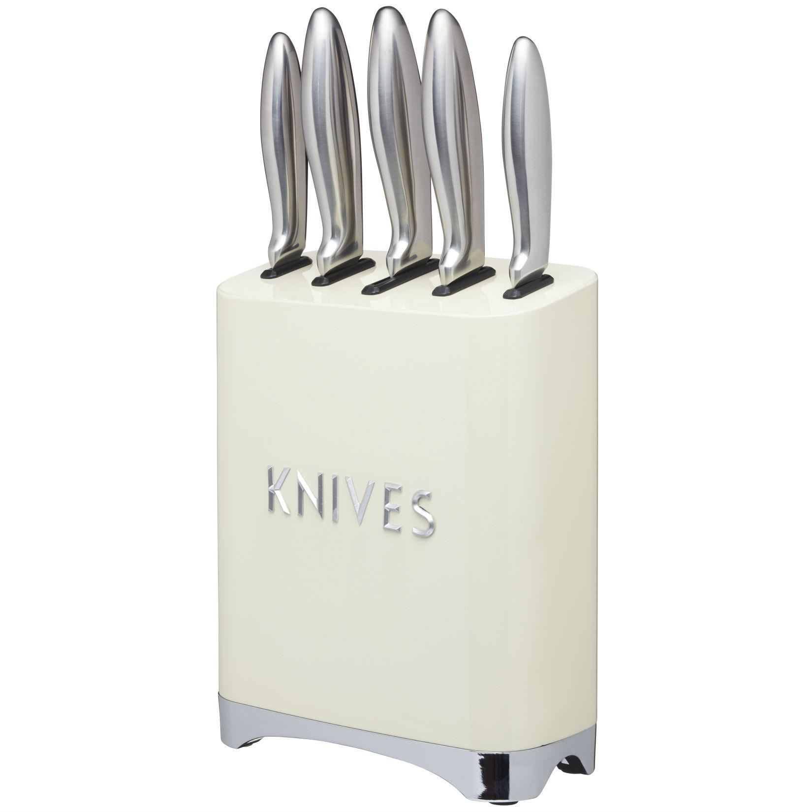 KitchenCraft Lovello Retro 5Piece Stainless Steel Knife Set and Knife