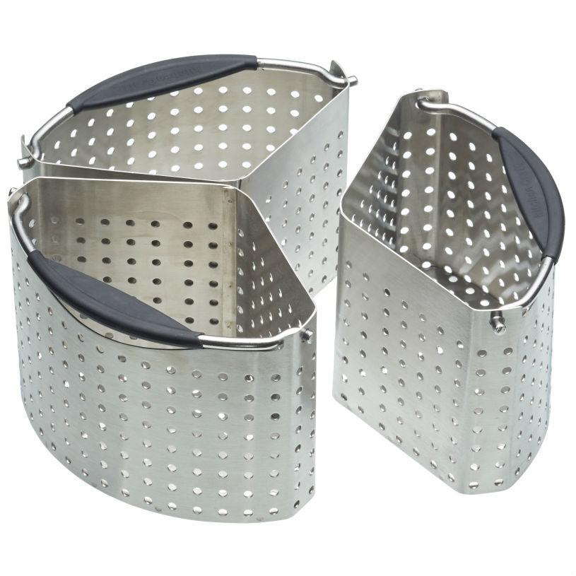 MasterClass Stainless Steel Saucepan Divider Baskets, Metallic, 20 cm