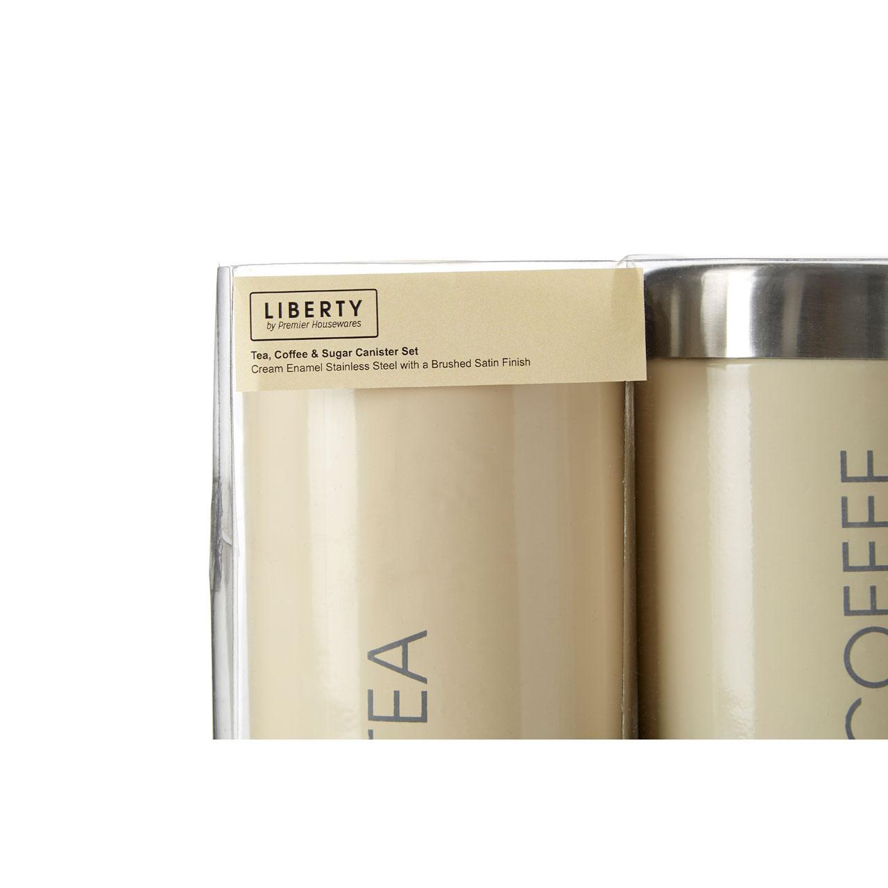 Premier Housewares Liberty Tea, Coffee and Sugar Canisters Set of 3