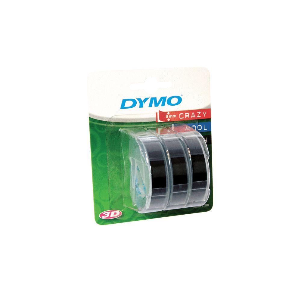 Dymo Embossing Tape SelfAdhesive, 9 mm x 3 m White Print on Black