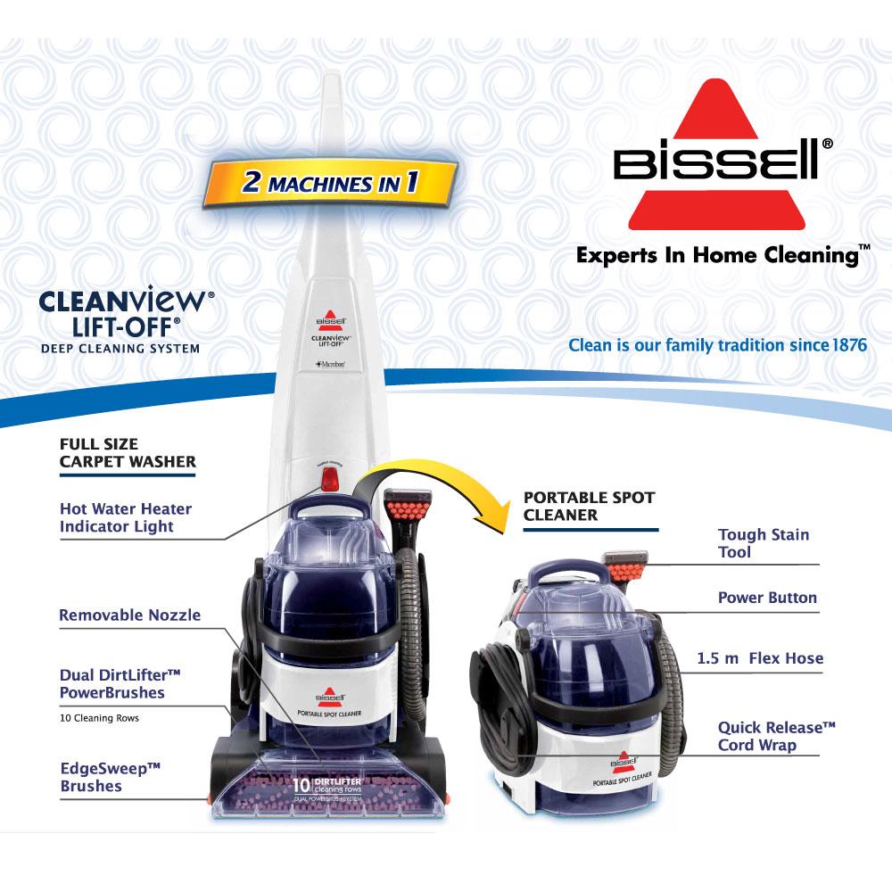 BISSELL Cleanview Lift Off Carpet Cleaner and Protect Pro Carpet
