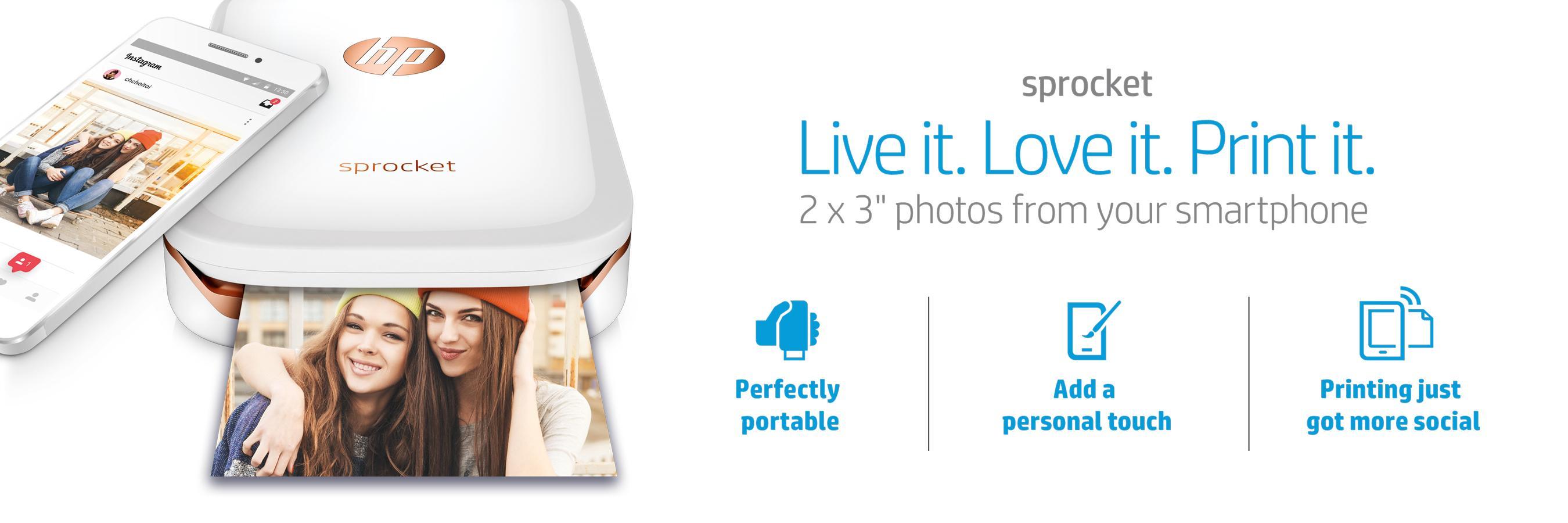 HP Sprocket Photo Printer, White Amazon.co.uk Computers & Accessories