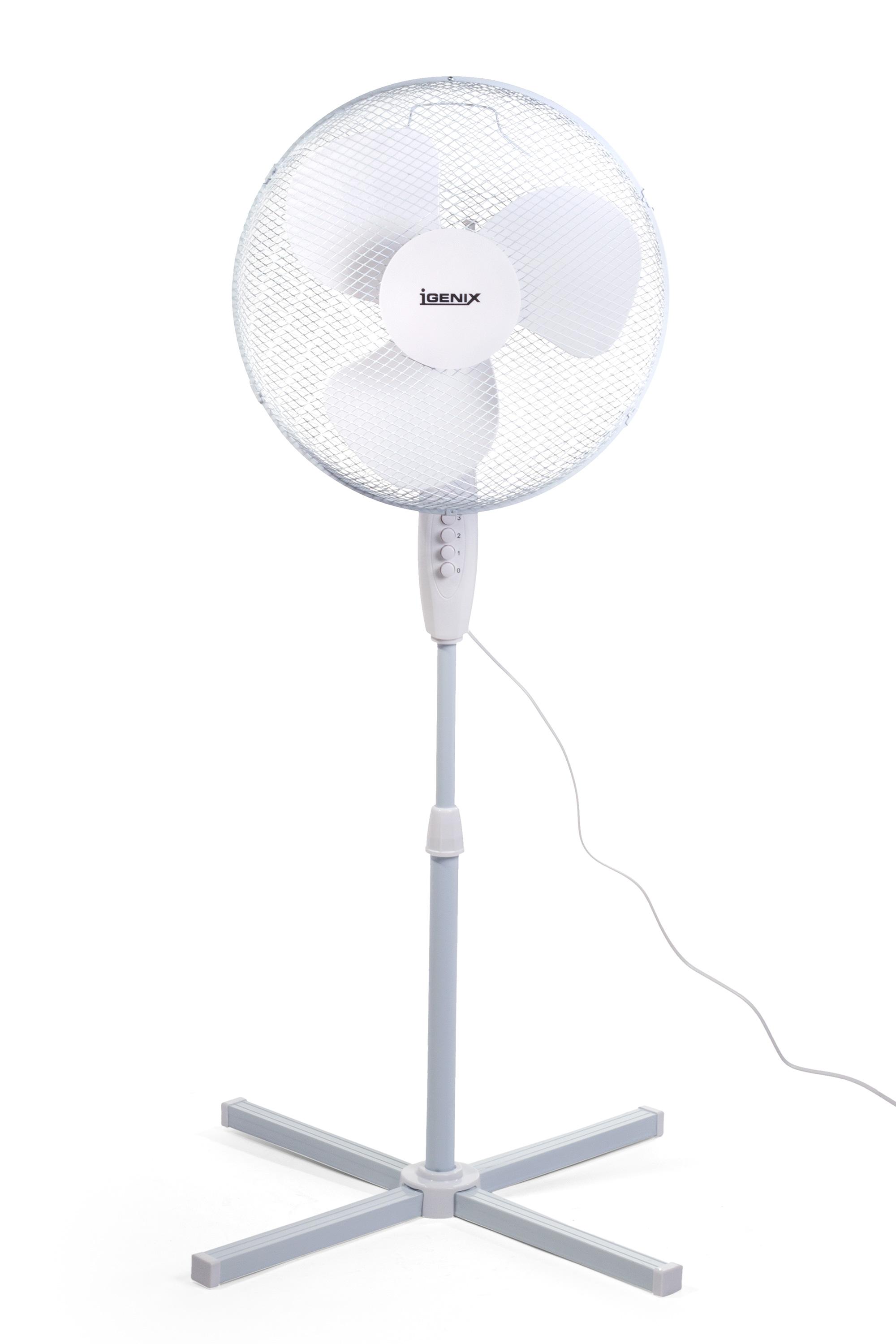Igenix DF1655 Pedestal Fan, 16 Inch, 3 Speed, Quiet Operation