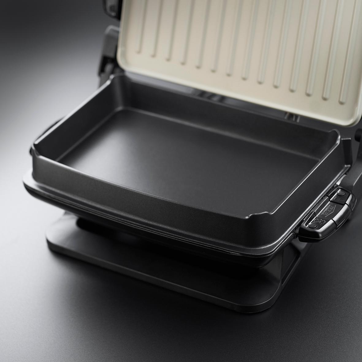 Foreman Evolve Family 5Portion Grill with Omelette Plates Red