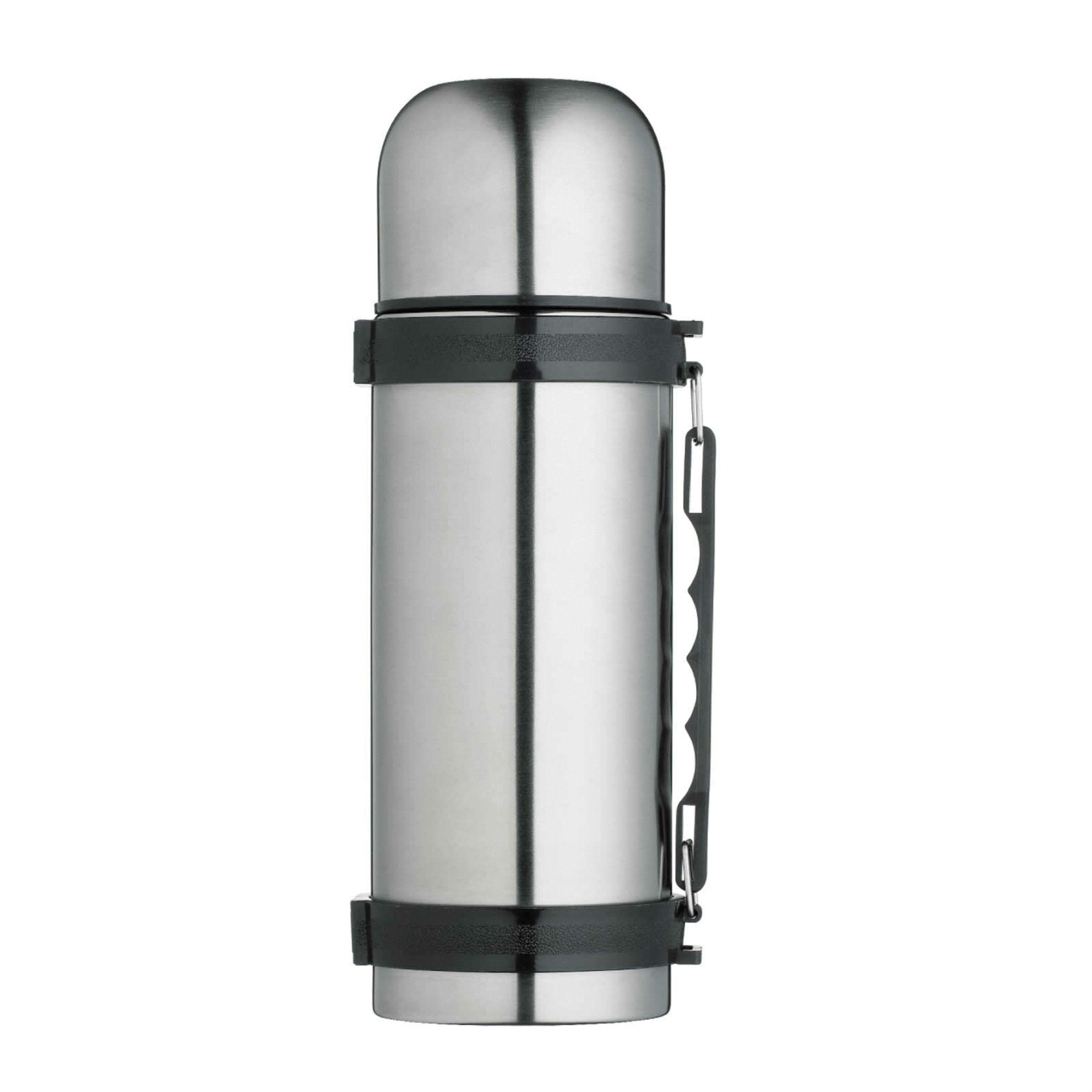 MasterClass Stainless Steel Vacuum Flask with Handle, 1 Litre (1.75