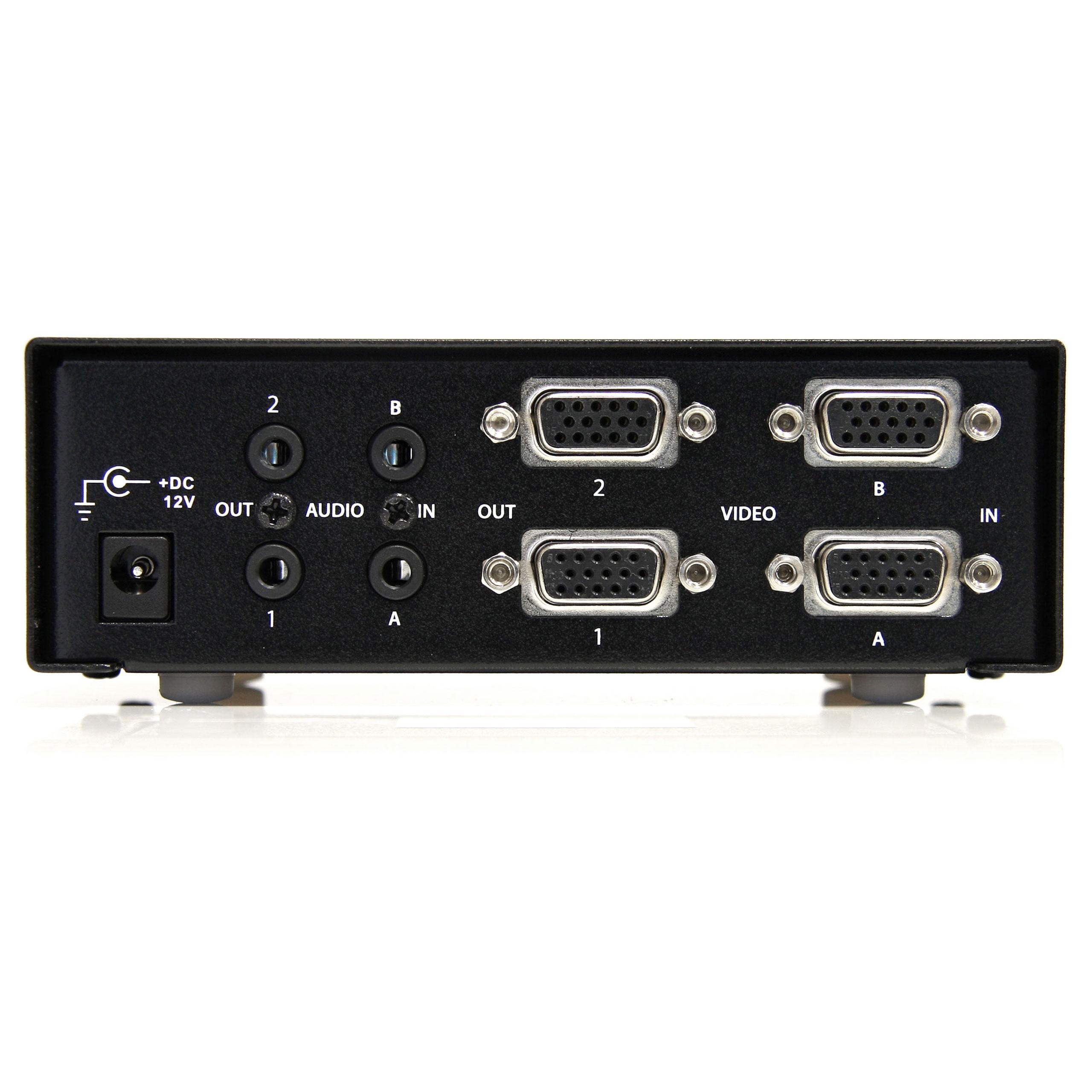 2x2 VGA Matrix Video Switch Splitter with Audio Video