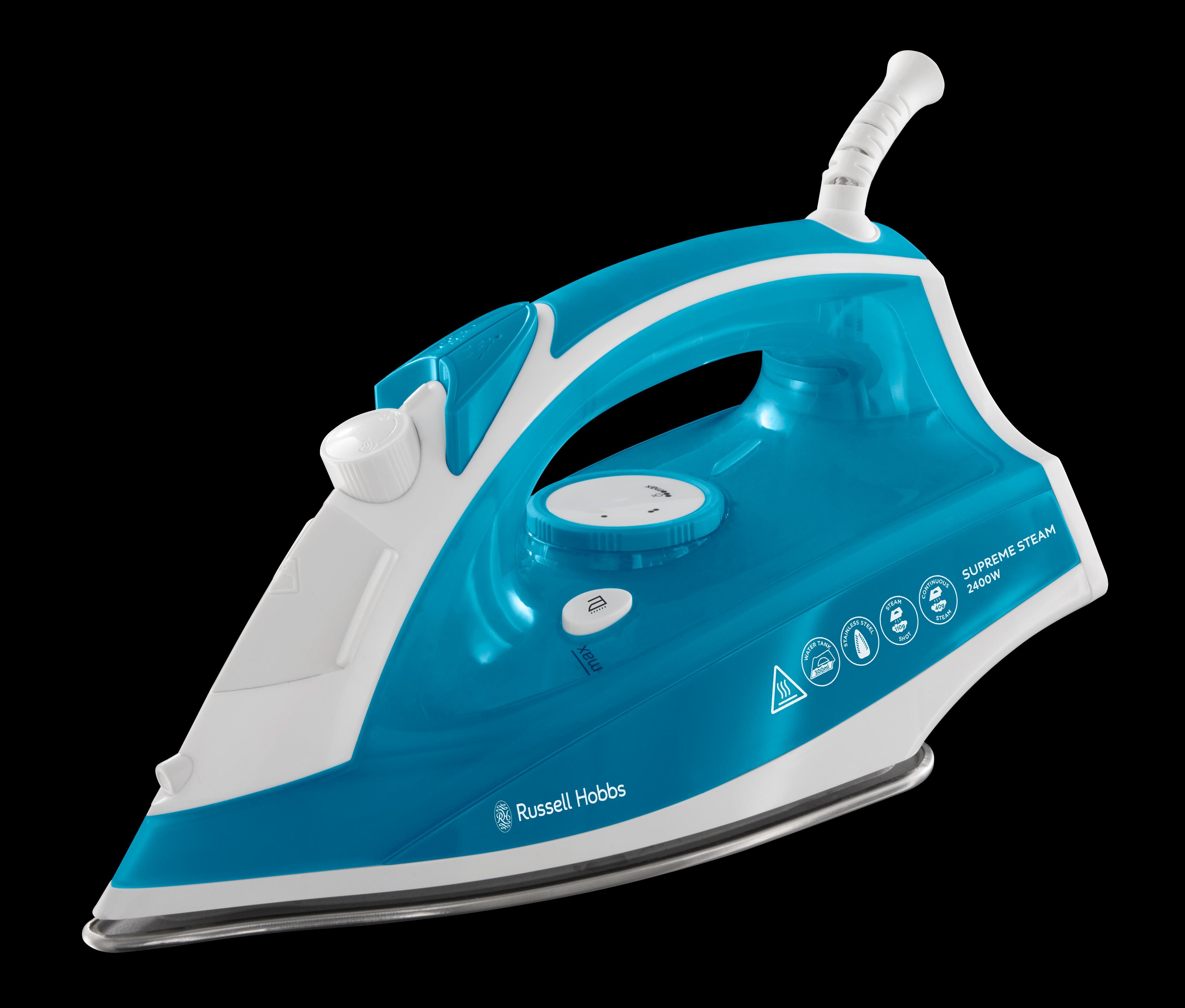 Russell Hobbs Supreme Steam Traditional Iron 23061, 2400 W, White/Blue
