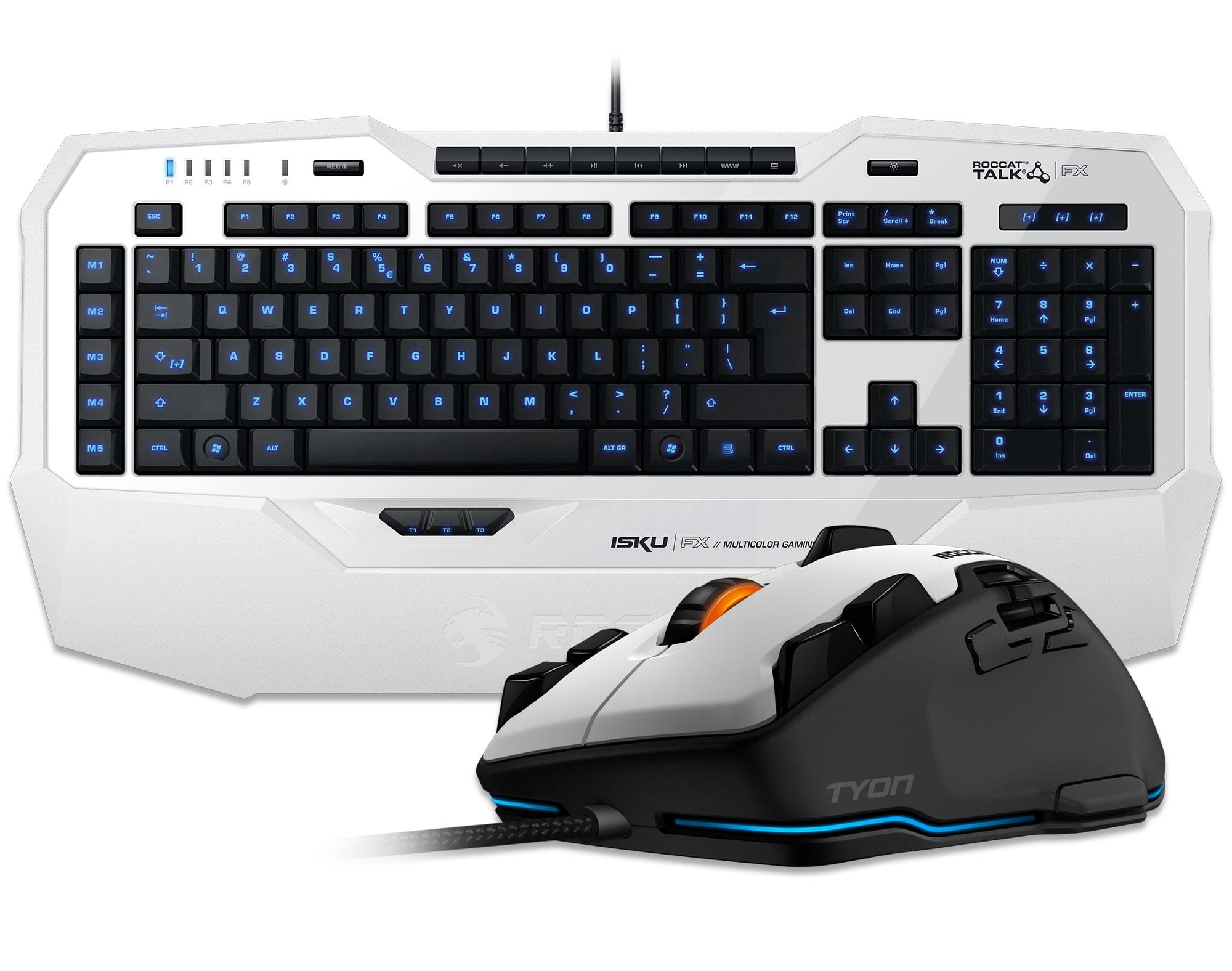 ROCCAT Isku FX Illuminated Keyboard with Tyon Multi Button Gaming Mouse ...