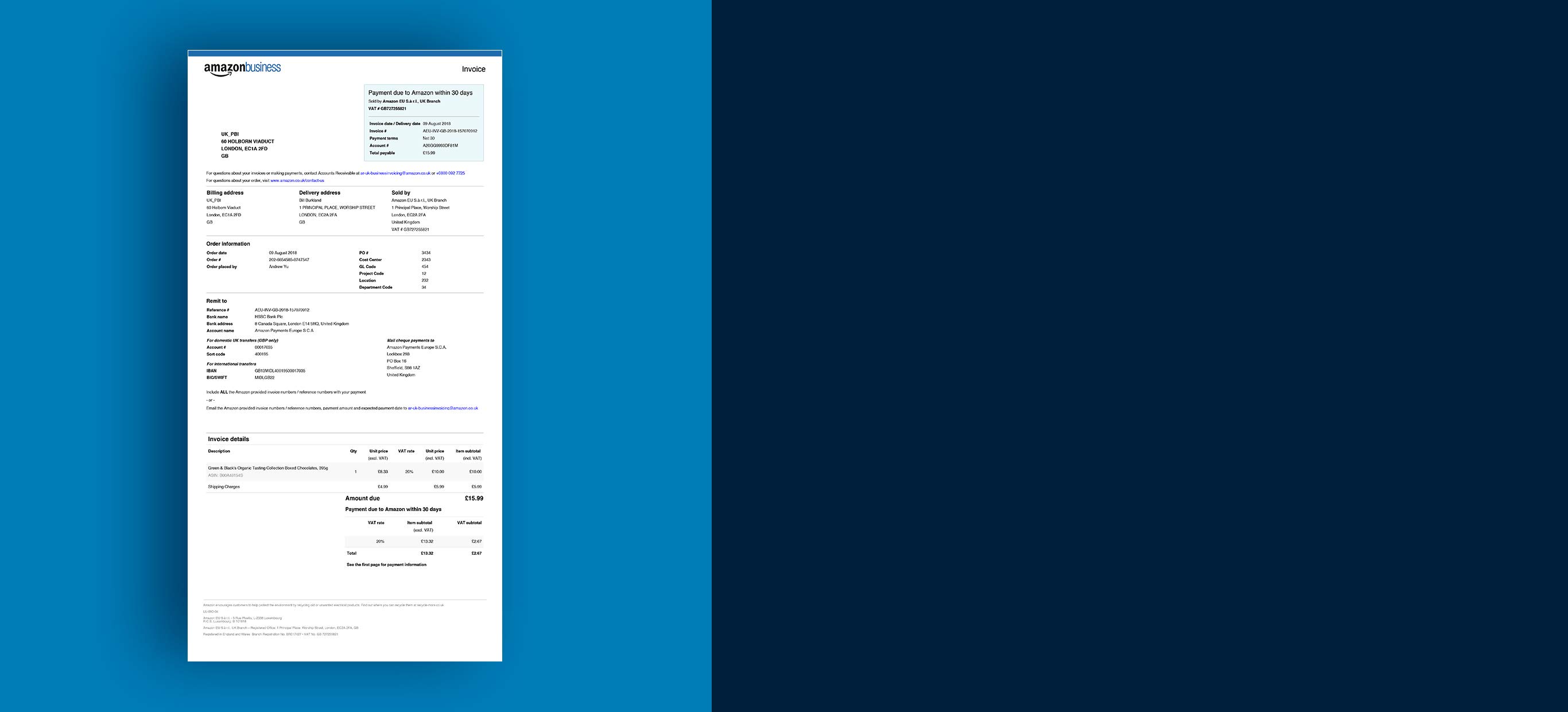 Amazon.co.uk Amazon Business Pay by Invoice