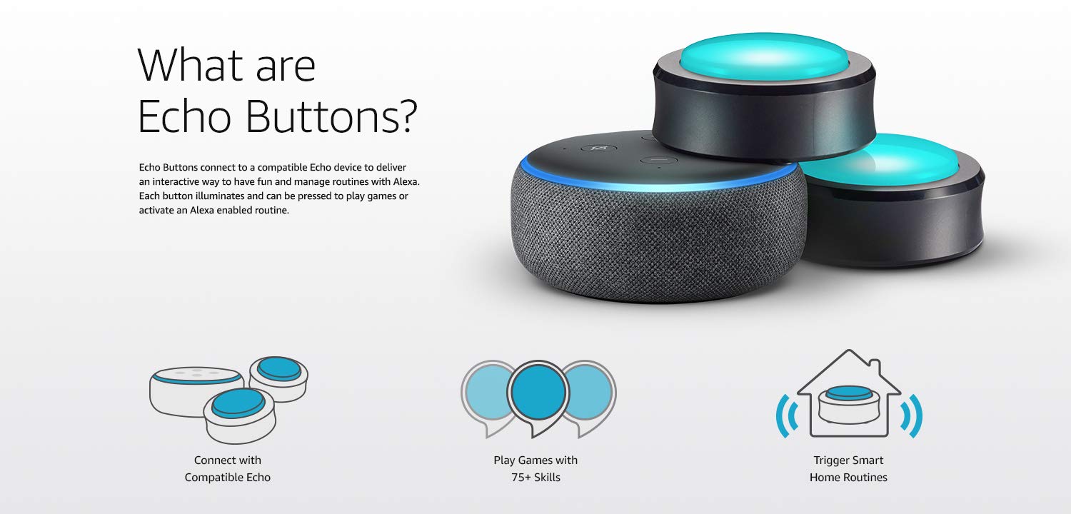 Echo Buttons 2 Buttons Per Pack A Fun Companion For Your Echo