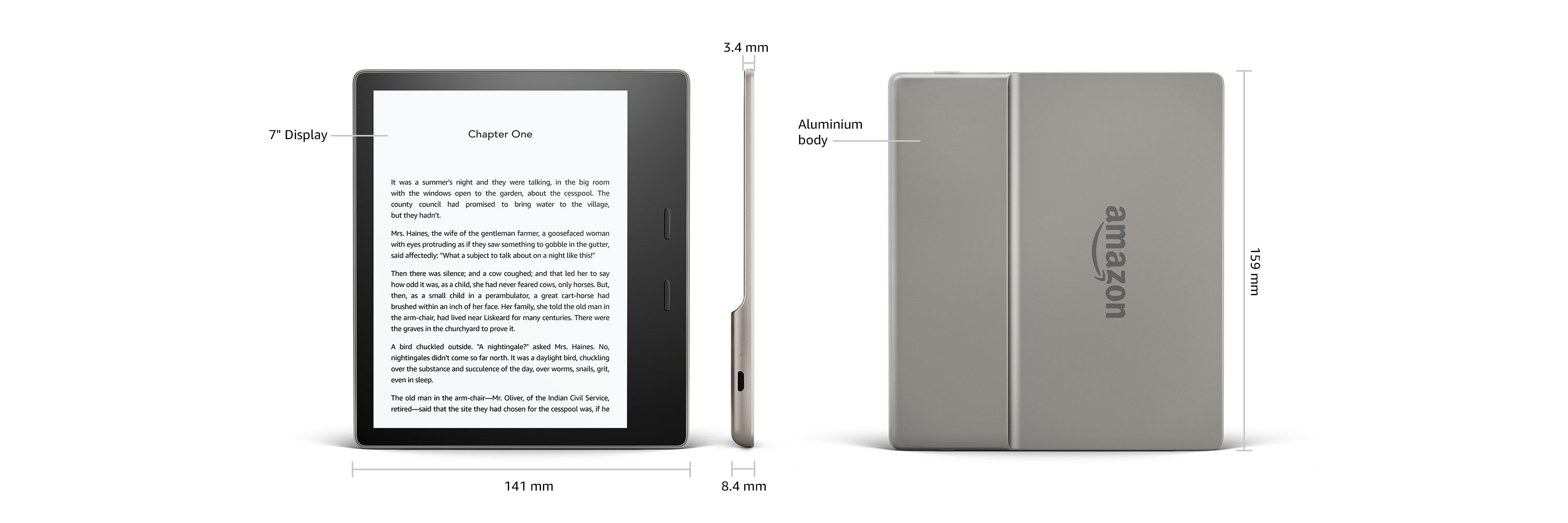 Kindle Oasis Now with adjustable warm light Waterproof, 32 GB, Free